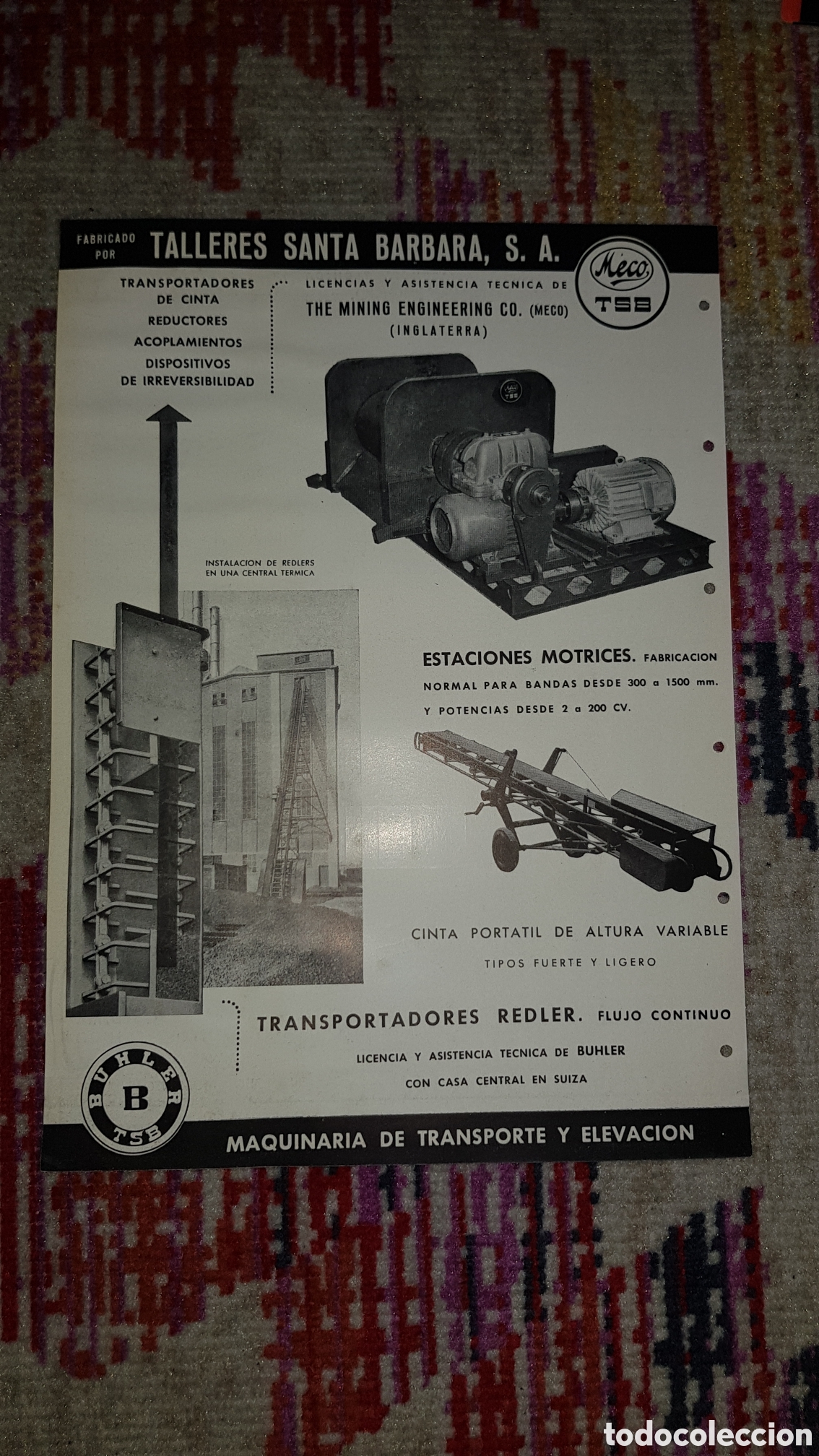 Werbekataloge: Folleto Talleres Santa B&aacute;rbara S.A