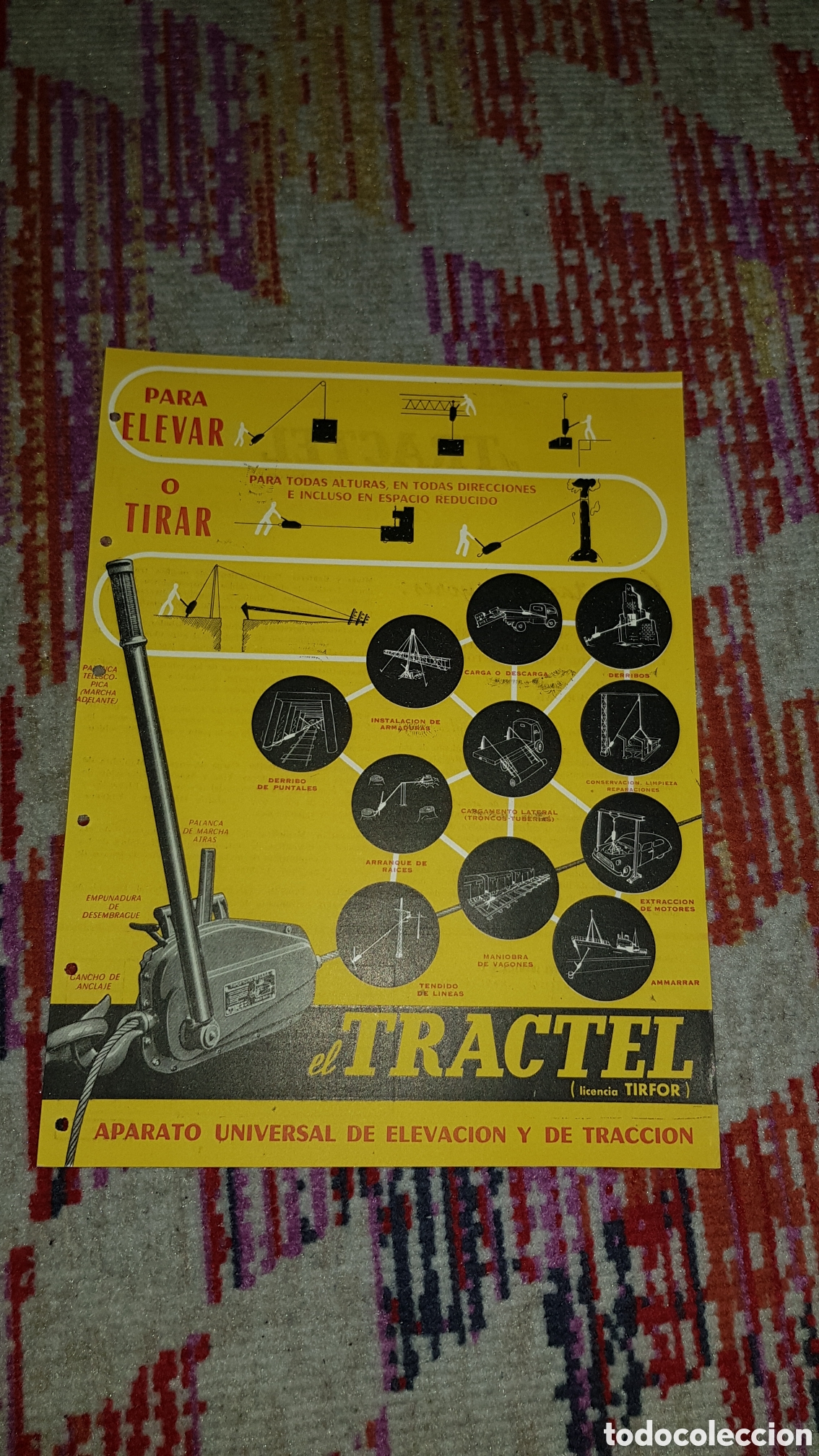 Catalogues publicitaires: Folleto Tractel Licencia Tirfor