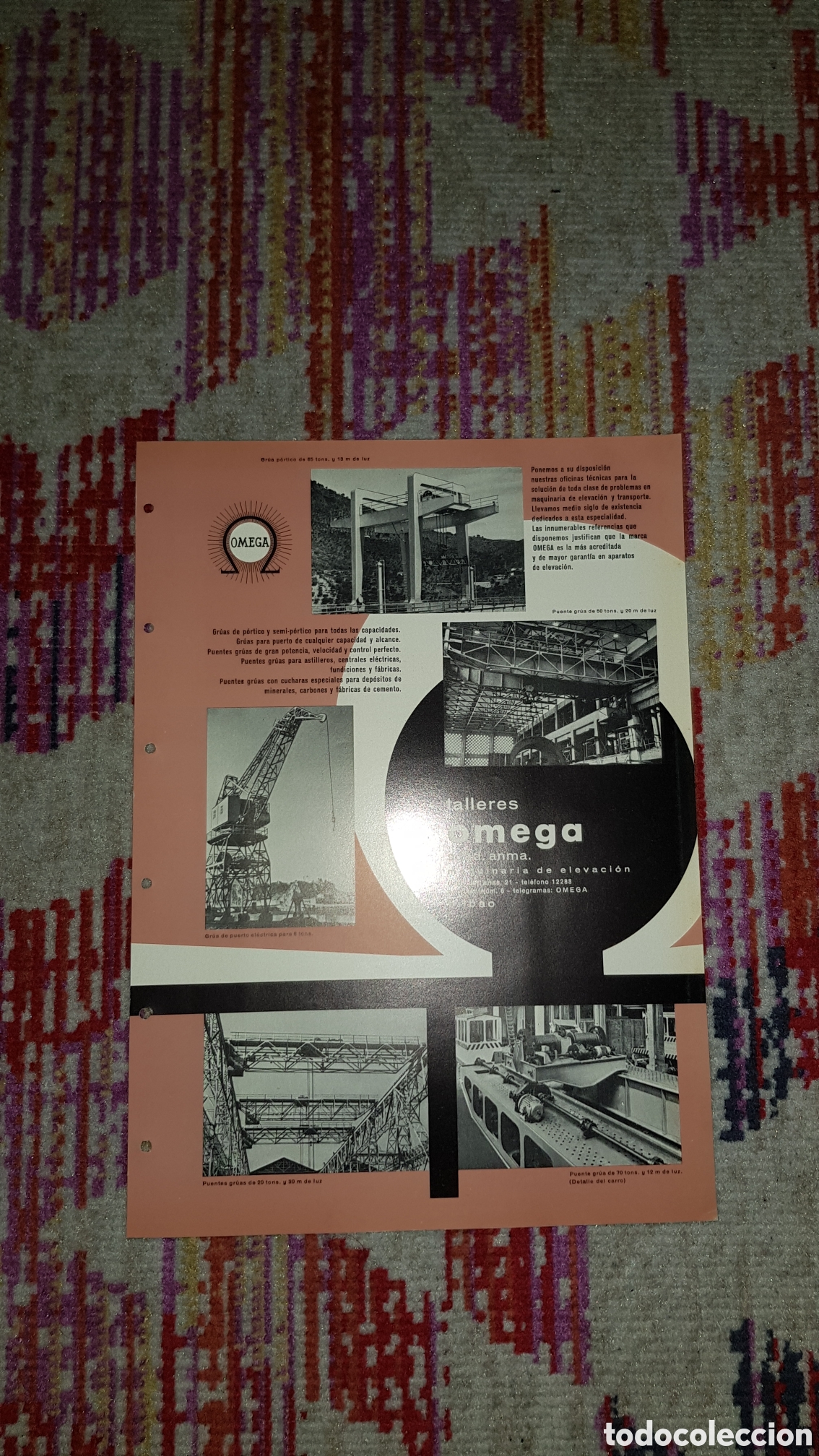 Catalogues publicitaires: Talleres Omega S.A Bilbao