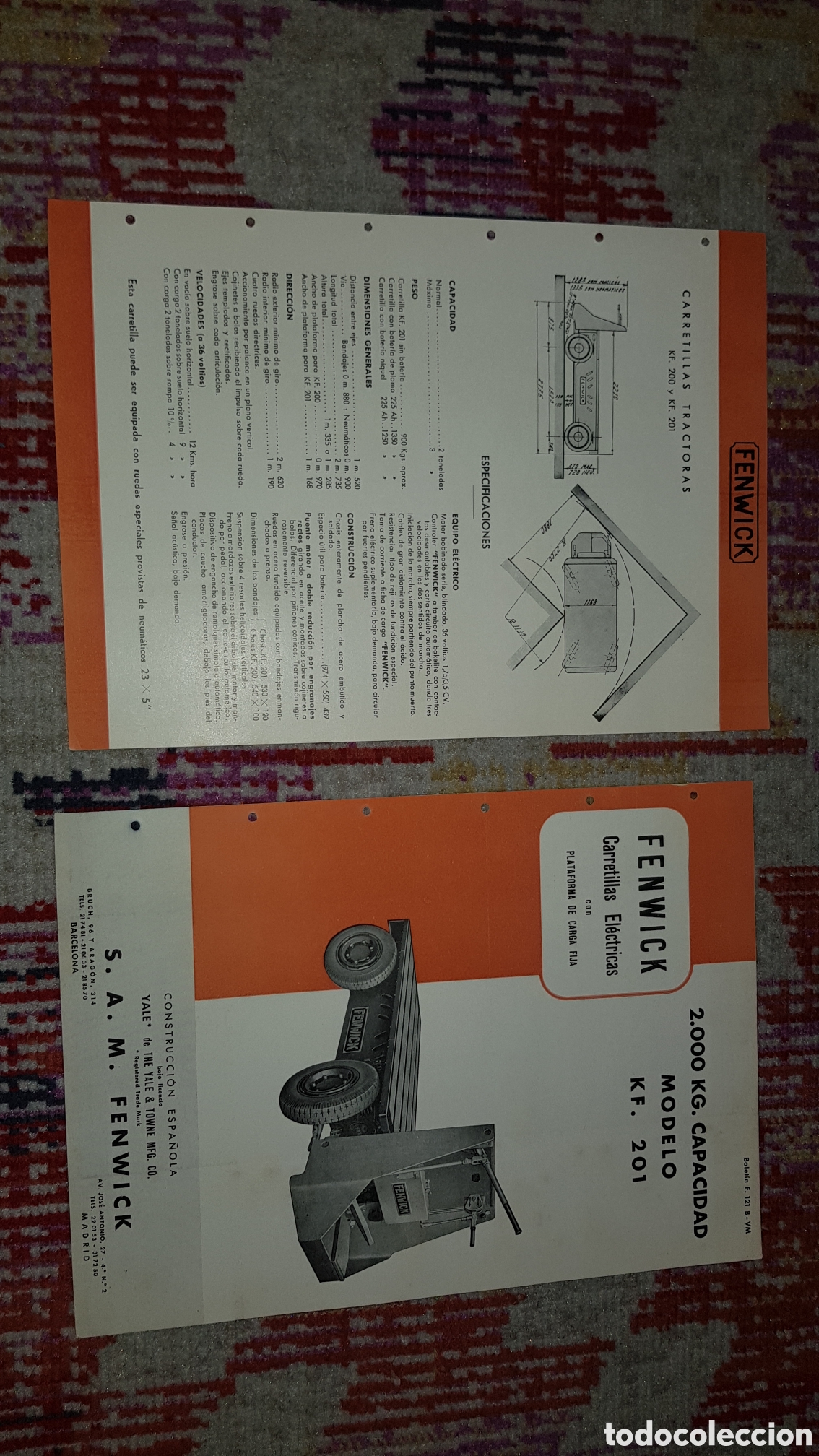 Catalogues publicitaires: Folleto Antiguo Carretillas Elevadoras