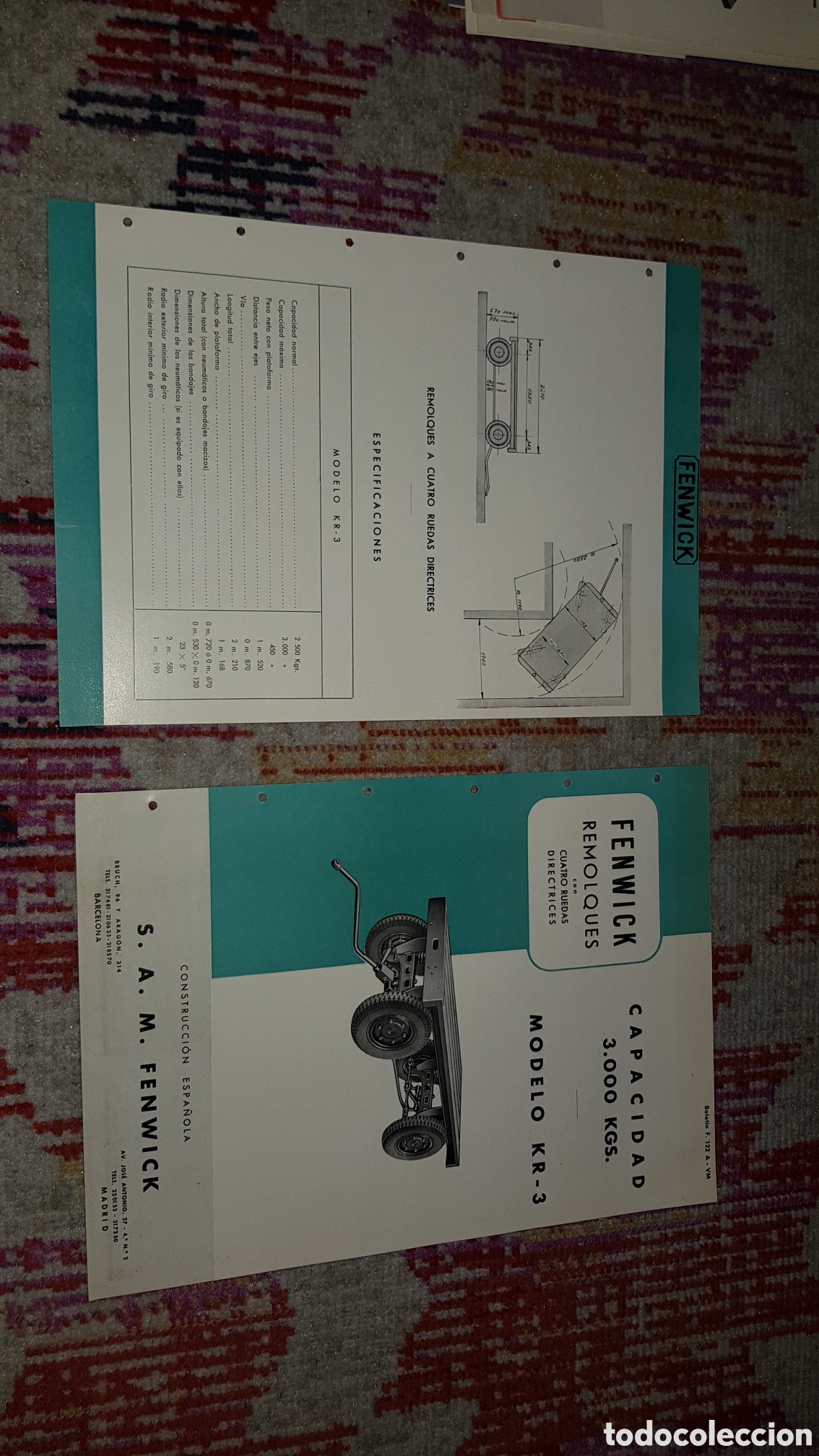 Catalogues publicitaires: Folleto Remolques Fenwick