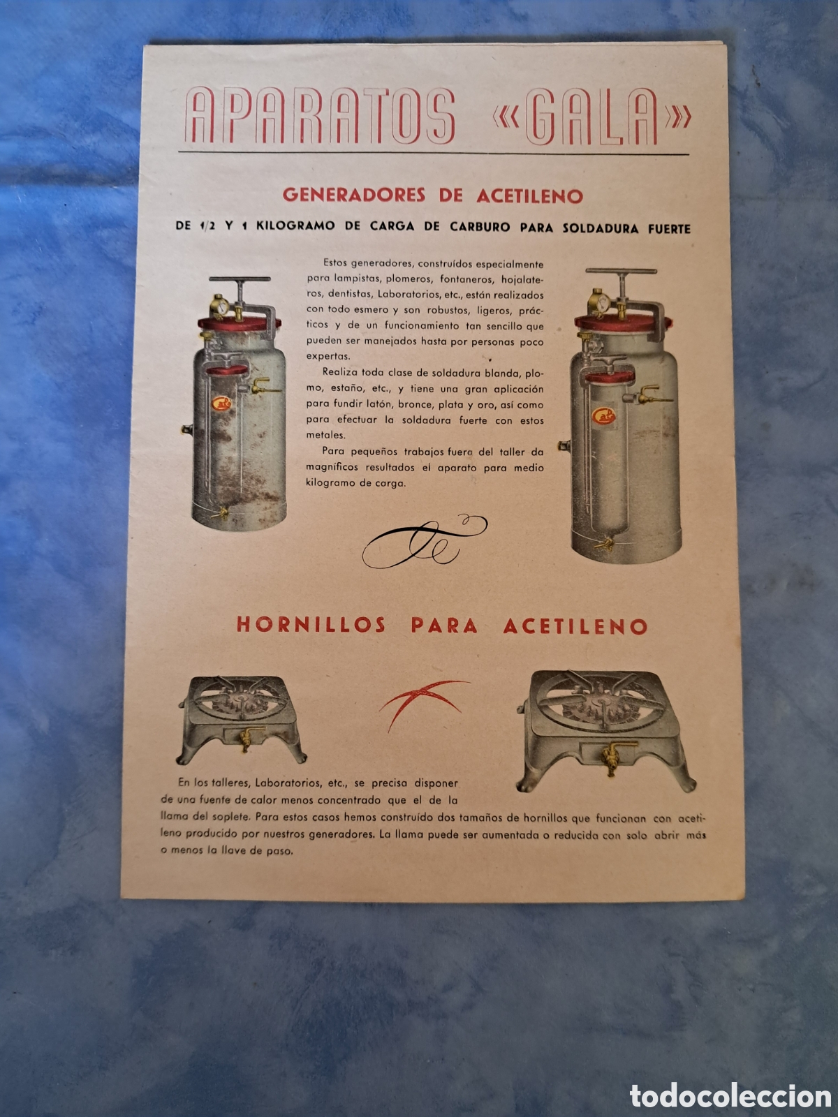 Cat&aacute;logos publicit&aacute;rios: Publicidad Aparatos Gala Zaragoza