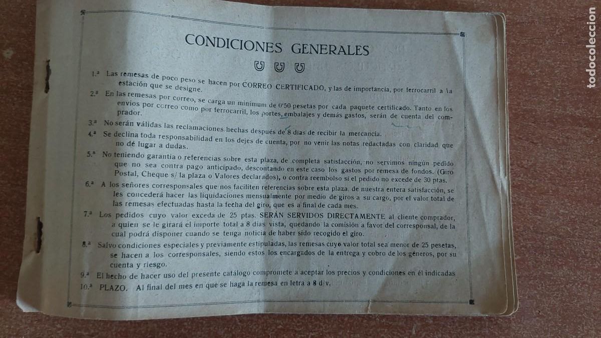 Cat&aacute;logos publicitarios: Cat&aacute;logo general de tampones, militares,civiles escuelas, imprenta material de oficina sobre 1920