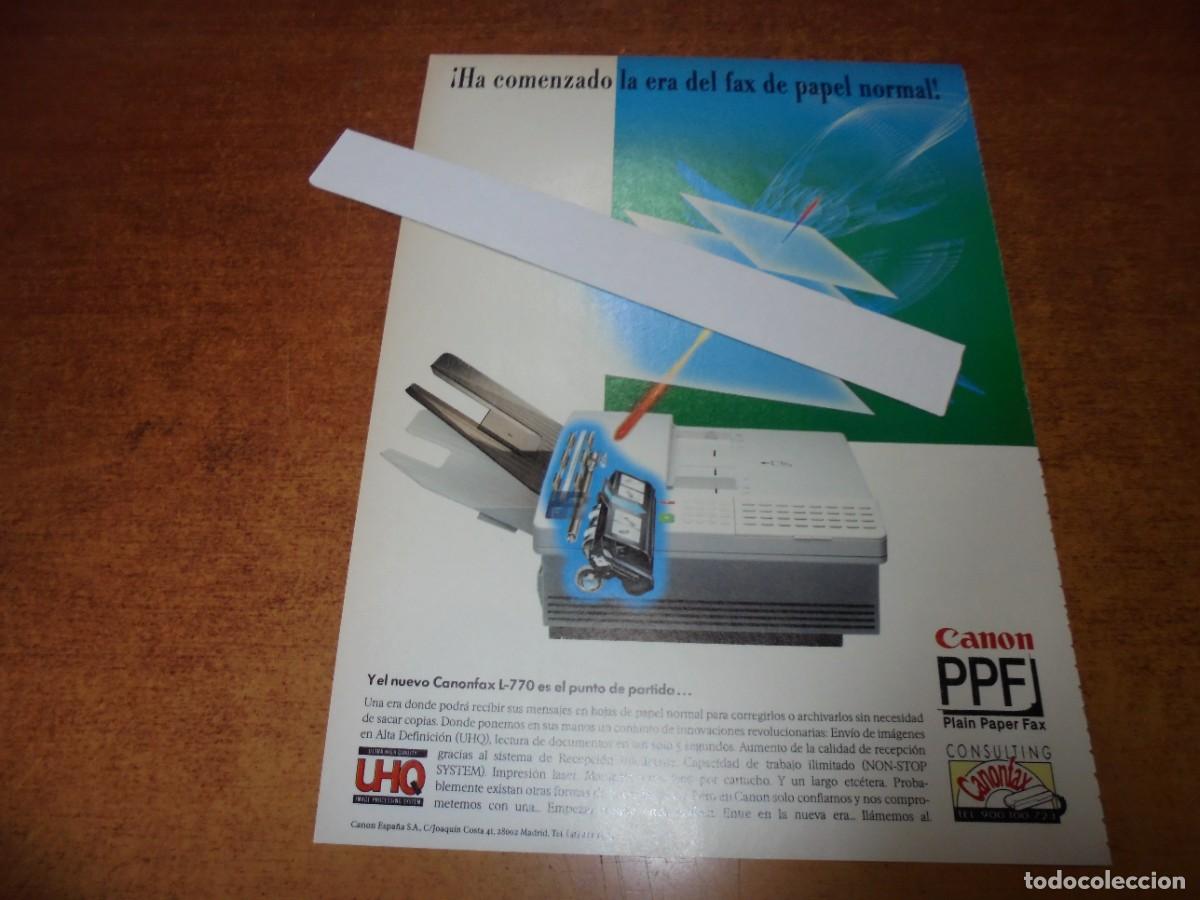 Advertising Catalogs: PUBLICIDAD 1991: FAX CANON PPF