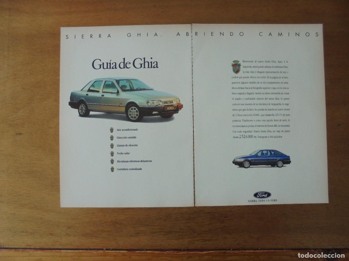 Advertising Catalogs: PUBLICIDAD 1991: FORD SIERRA GHIA. AYER Y HOY.