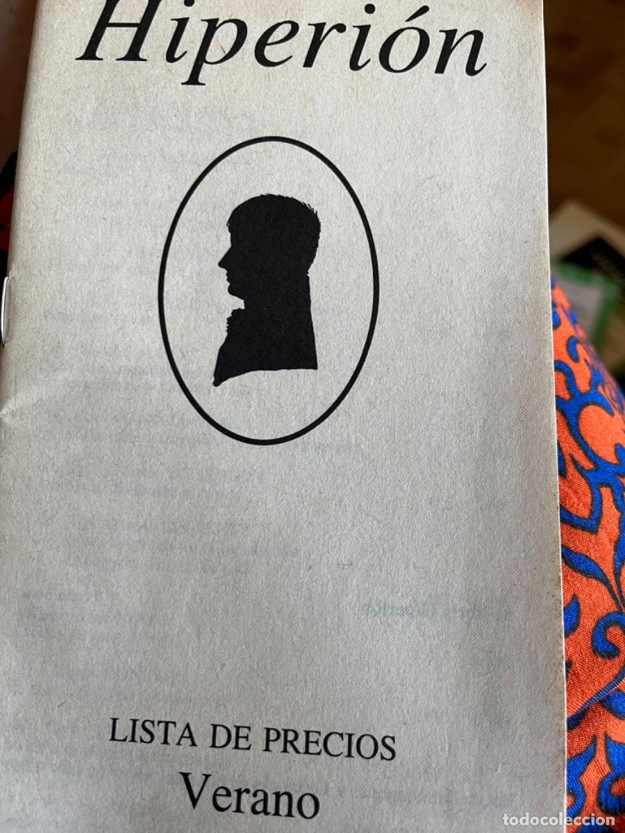 Advertising Catalogs: Cat&aacute;logo de la Editorial Hiperi&oacute;n. Lista de precios de 1993