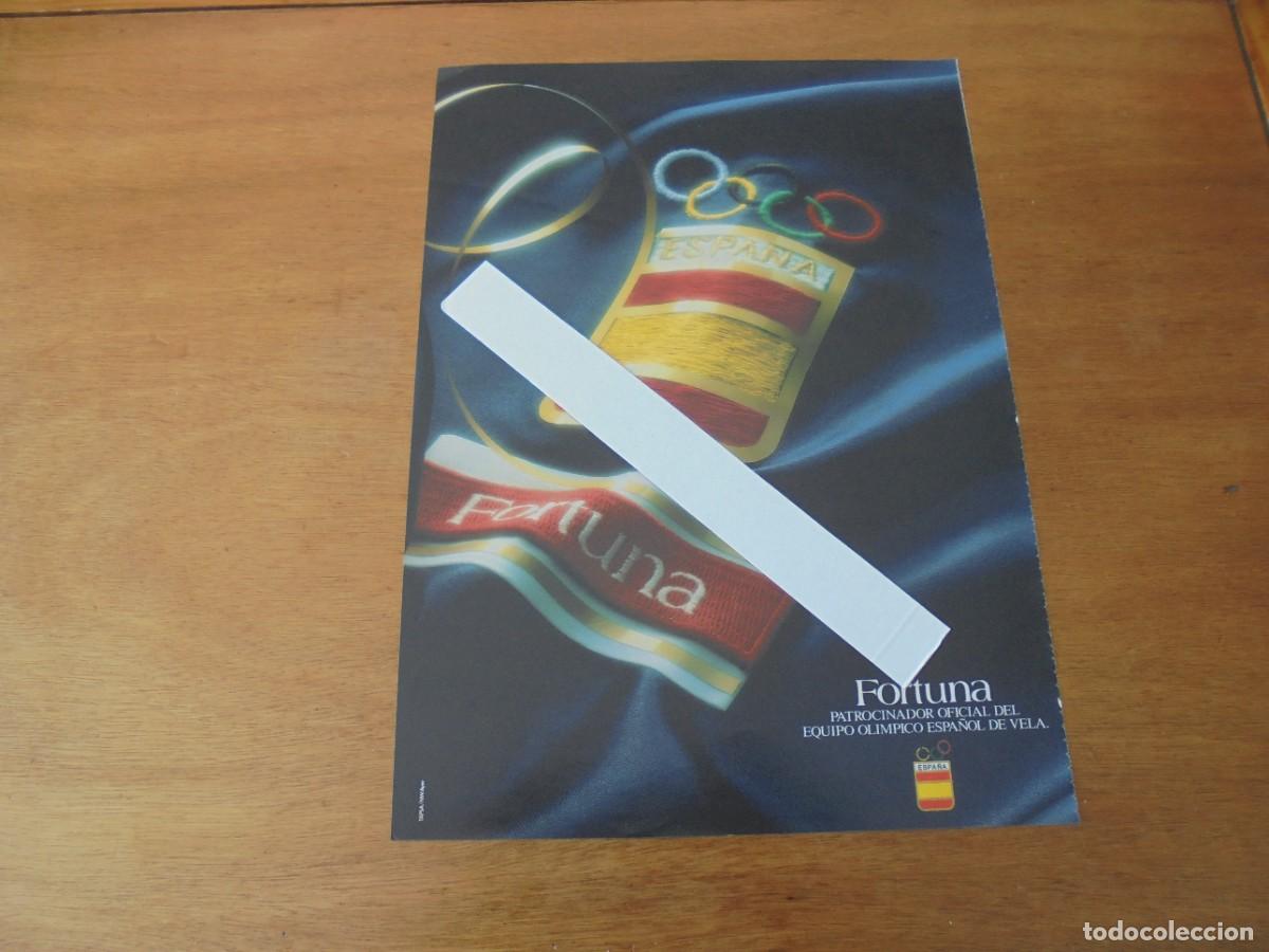 Advertising Catalogs: PUBLICIDAD 1992: FORTUNA PATROCINADOR EQUIPO OL&Iacute;MPICO DE VELA