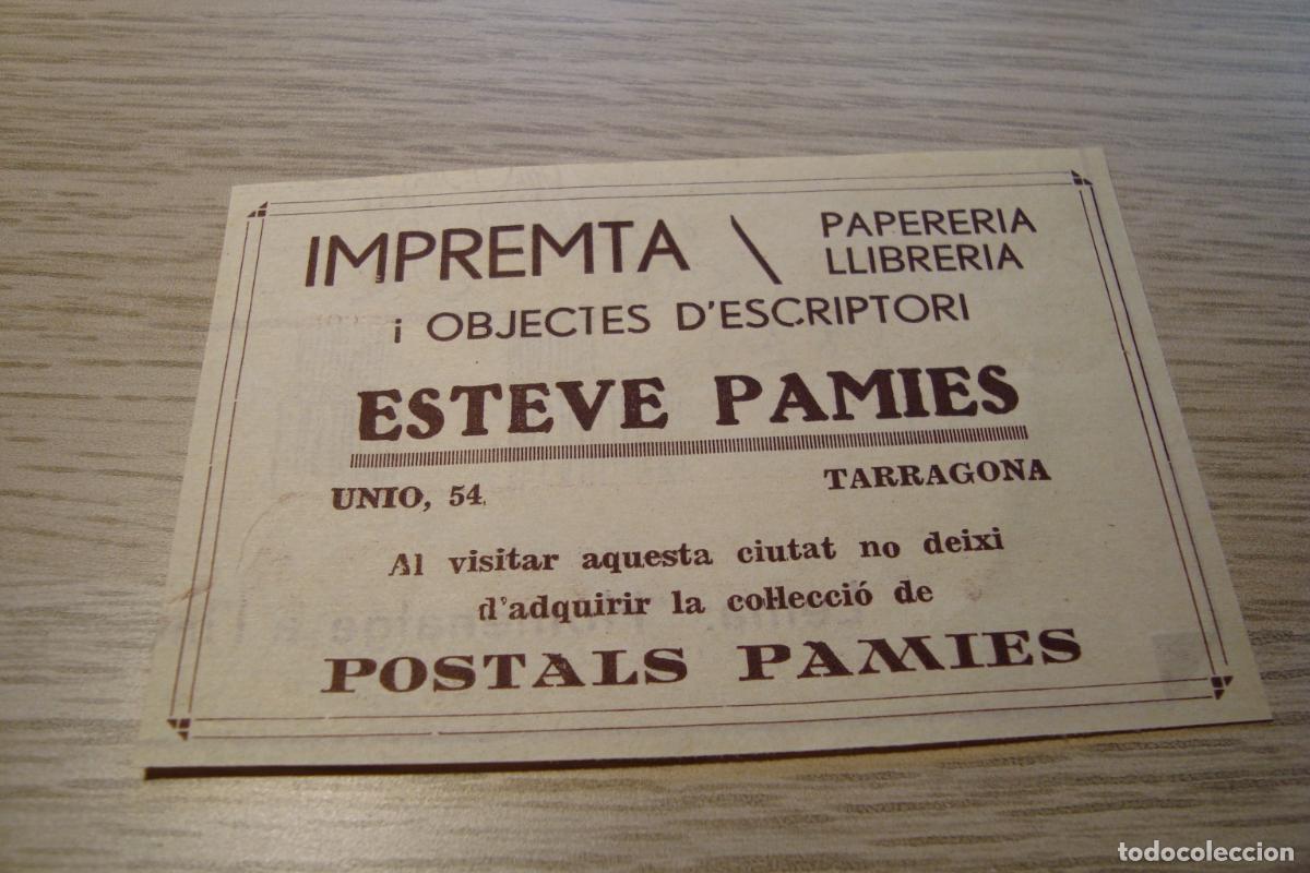 Advertising Catalogs: ANTIGUA PUBLICIDAD IMPRENTA ESTEVE PAMIES TARRAGONA 1934.