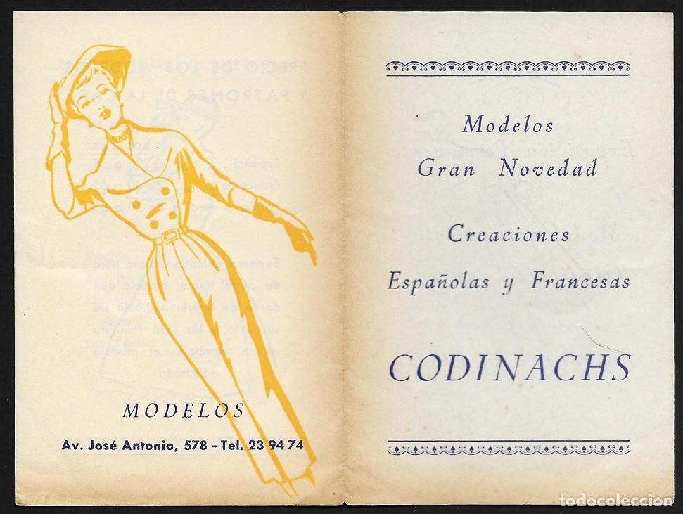 Advertising Catalogs: 0523A - CODINACHS -ANTIGUO TRIPTICO PUBLICITARIO - MODELOS- CREACIONES ESPA&Ntilde;OLAS Y FRANCESAS