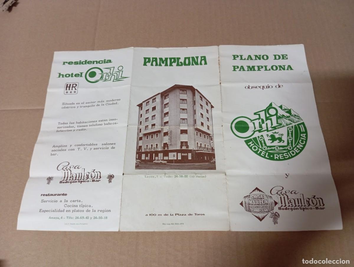 Advertising Catalogs: CATALOGO PLANO DE PAMPLONA 1974 OBSEQUIO ORHI HOTEL RESIDENCIAL