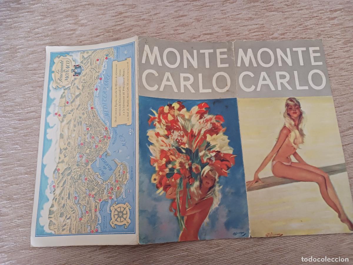 Cat&aacute;logos publicit&aacute;rios: TR&Iacute;PTICO, MAPA TUR&Iacute;STICO DE MONTECARLO. EN ESPA&Ntilde;OL. A&Ntilde;OS 50