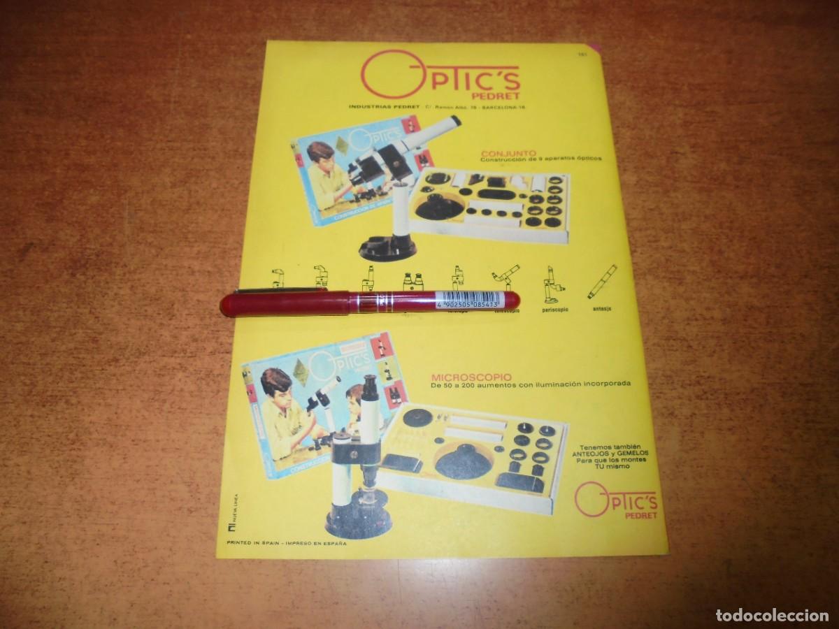 Cataloghi pubblicitari: PUBLICIDAD A&Ntilde;O 1973: OPTICS PEDRET, CONJUNTO Y MICROSCOPIO