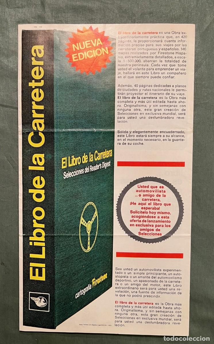 Cataloghi pubblicitari: CAT&Aacute;LOGO PUBLICITARIO EL LIBRO DE LA CARRETERA - FIRESTONE - READER'S DIGEST - 1973