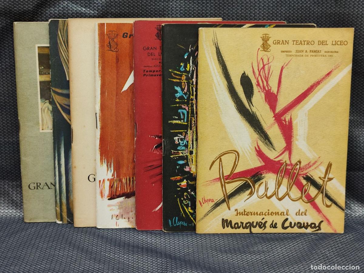 Werbekataloge: GRAN TEATRO DEL LICEO. BARCELONA. LOTE CON 7 PROGRAMAS 1957-1958-1959-1960-1961