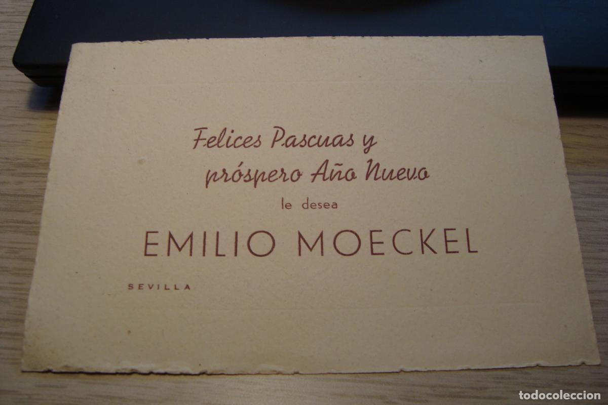 Werbekataloge: ANTIGUA TARJETA FELICITACION PASCUAS. EMILIO MOECKEL SEVILLA
