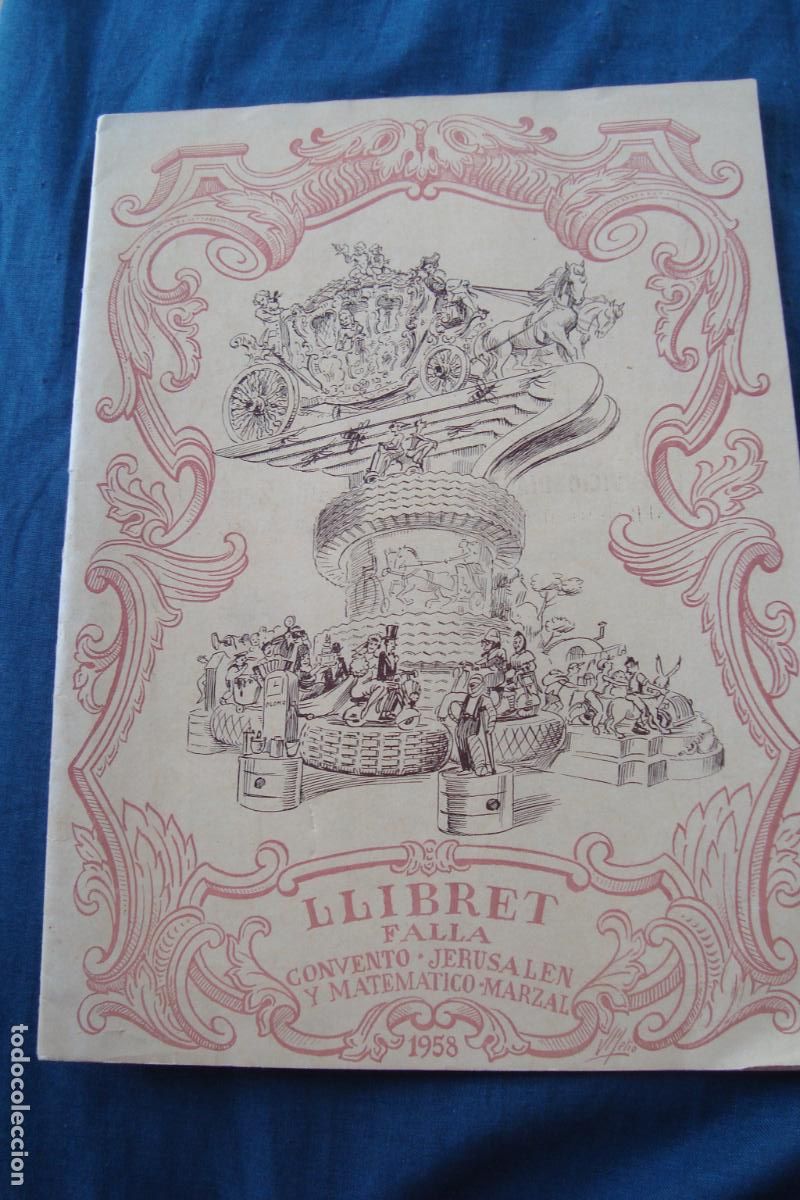 Cat&aacute;logos publicit&aacute;rios: LLIBRET FALLA CONVENTO JERUSALEN Y MATEMATICO MARZAL. VALENCIA 1958