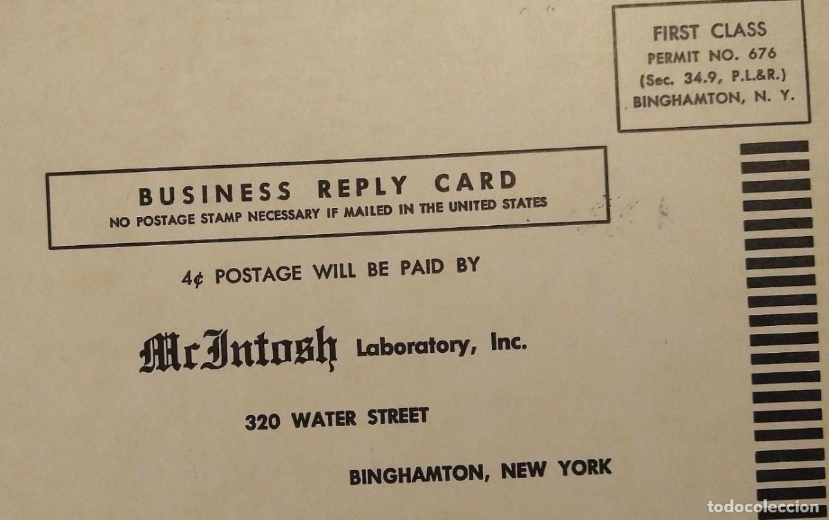Cat&aacute;logos publicit&aacute;rios: McIntosh Business Reply Card MC30 con n&uacute;mero de serie