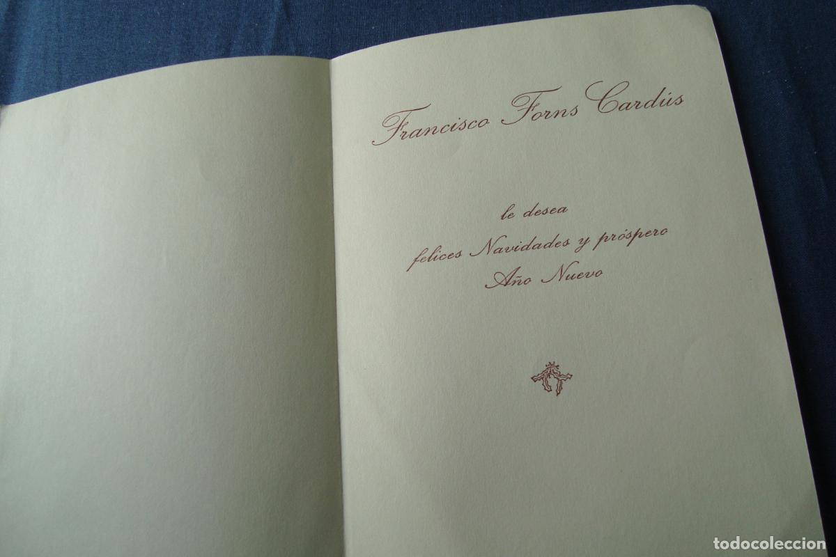 Cat&aacute;logos publicit&aacute;rios: ANTIGUA TARJETA FELICITACION. FRANCISCO FORNS CARDUS. BARCELONA