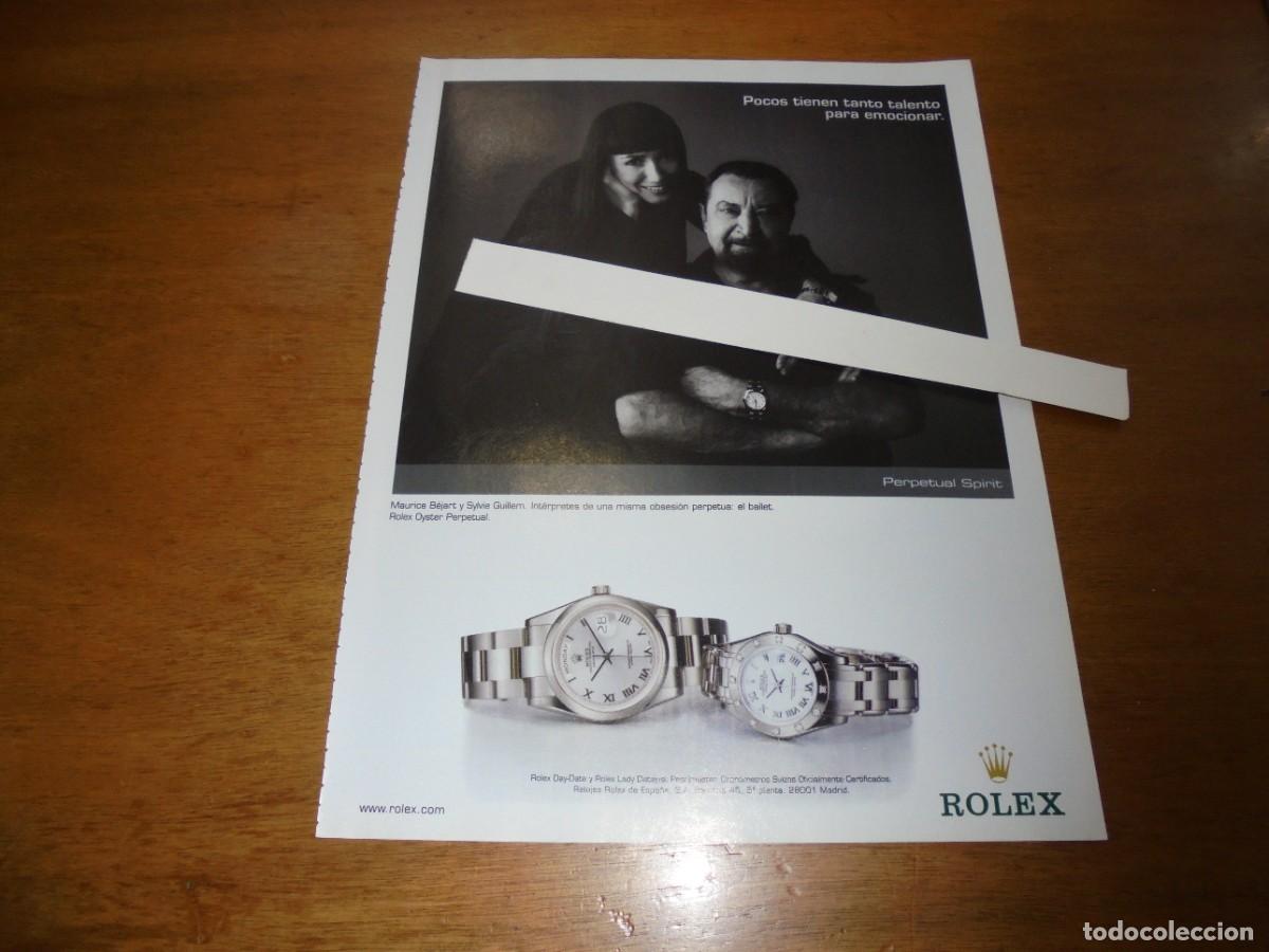 Werbekataloge: PUBLICIDAD 2001: ROLEX, CON MAURICE B&Eacute;JART Y SYLVIE GUILLEM.