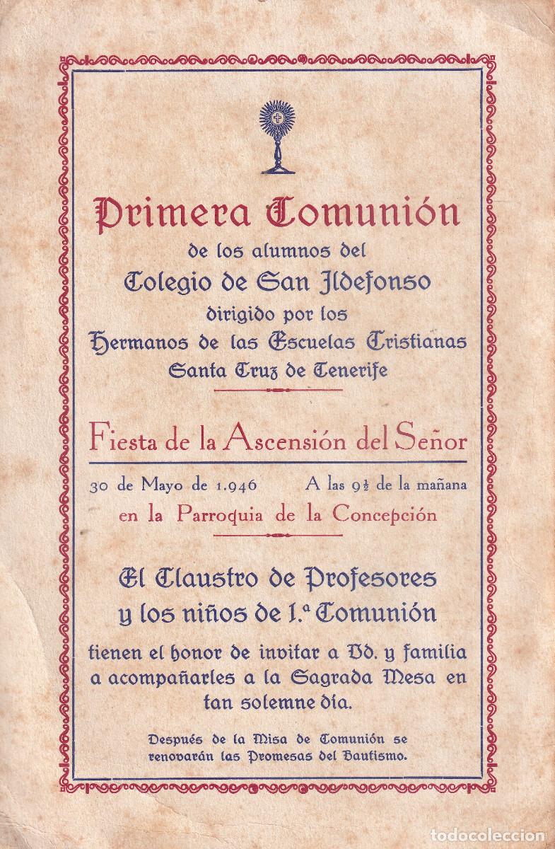 Werbekataloge: PRIMERA COMUNION COLEGIO SAN ILDEFONSO SANTA CRUZ DE TENERIFE 1940