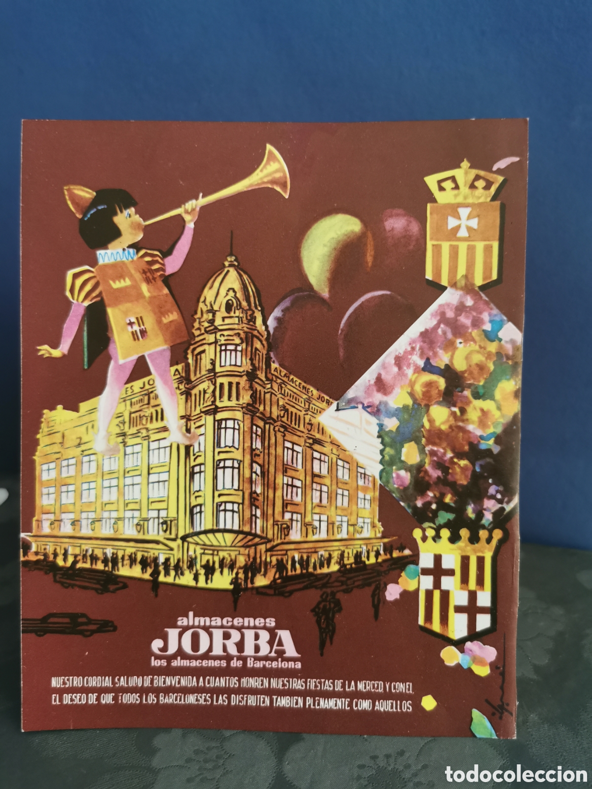 Cat&aacute;logos publicit&aacute;rios: Almacenes Jorba fiestas de la Merced Barcelona. Publicidad papel duro 16x20cm
