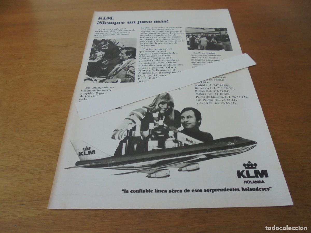 Cat&aacute;logos publicit&aacute;rios: PUBLICIDAD 1977: LINEA AEREA KLM, HOLANDA.