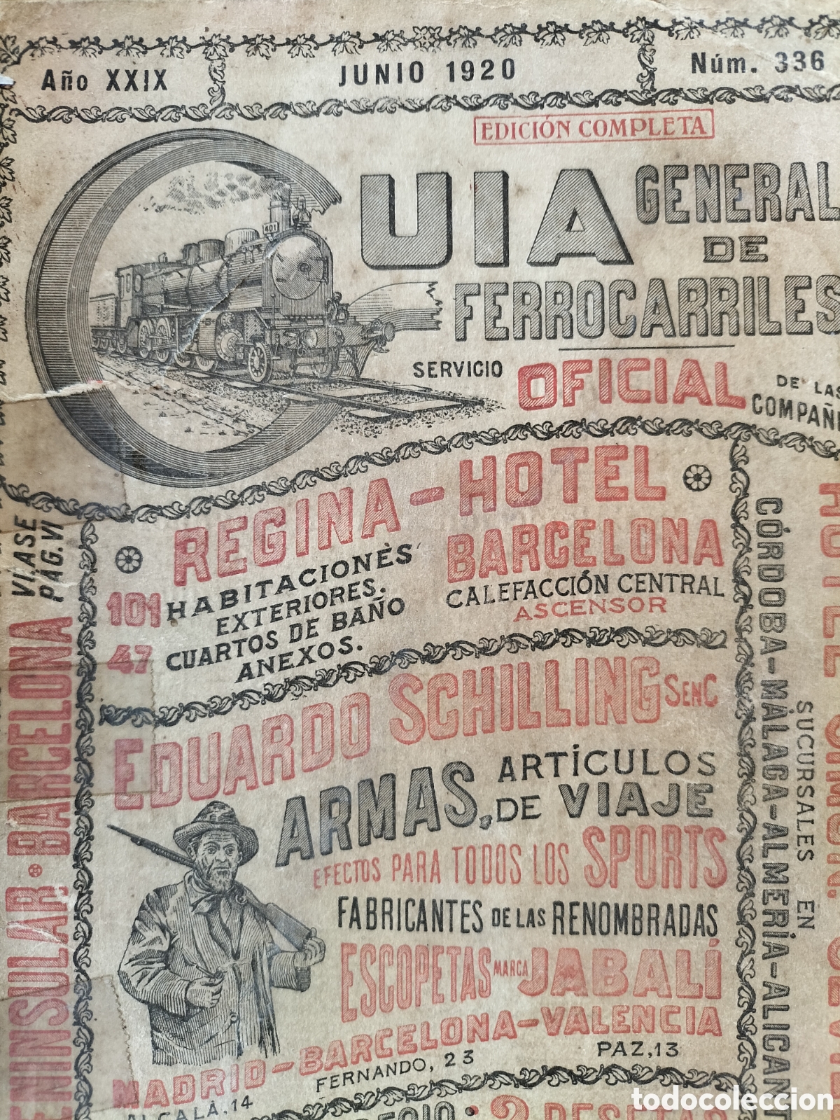 Cat&aacute;logos publicitarios: Gu&iacute;a General de Ferrocarriles. Junio 1920. - Foto 2