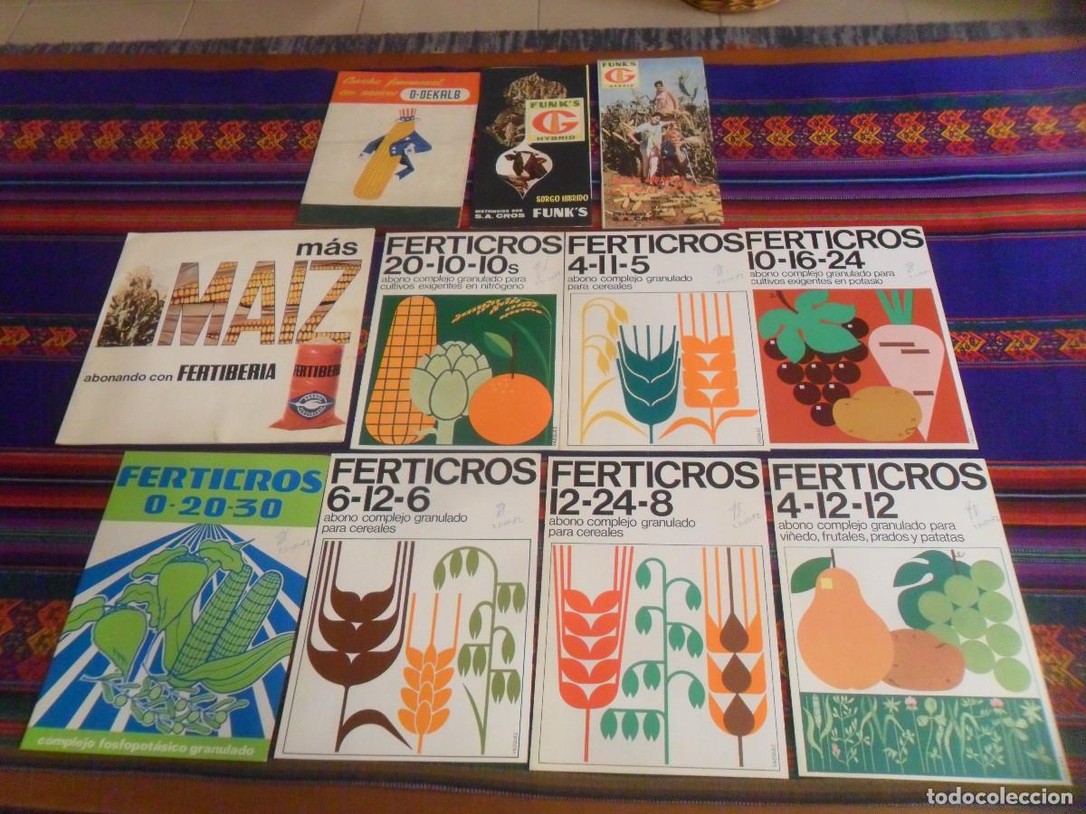 Cat&aacute;logos publicit&aacute;rios: 8 CAT&Aacute;LOGO FLYER PUBLICITARIO ABONO MAIZ FERTICROS FERTIBERIA Y 3 DE SEMILLAS FUNK'S D-DEKALB RAROS