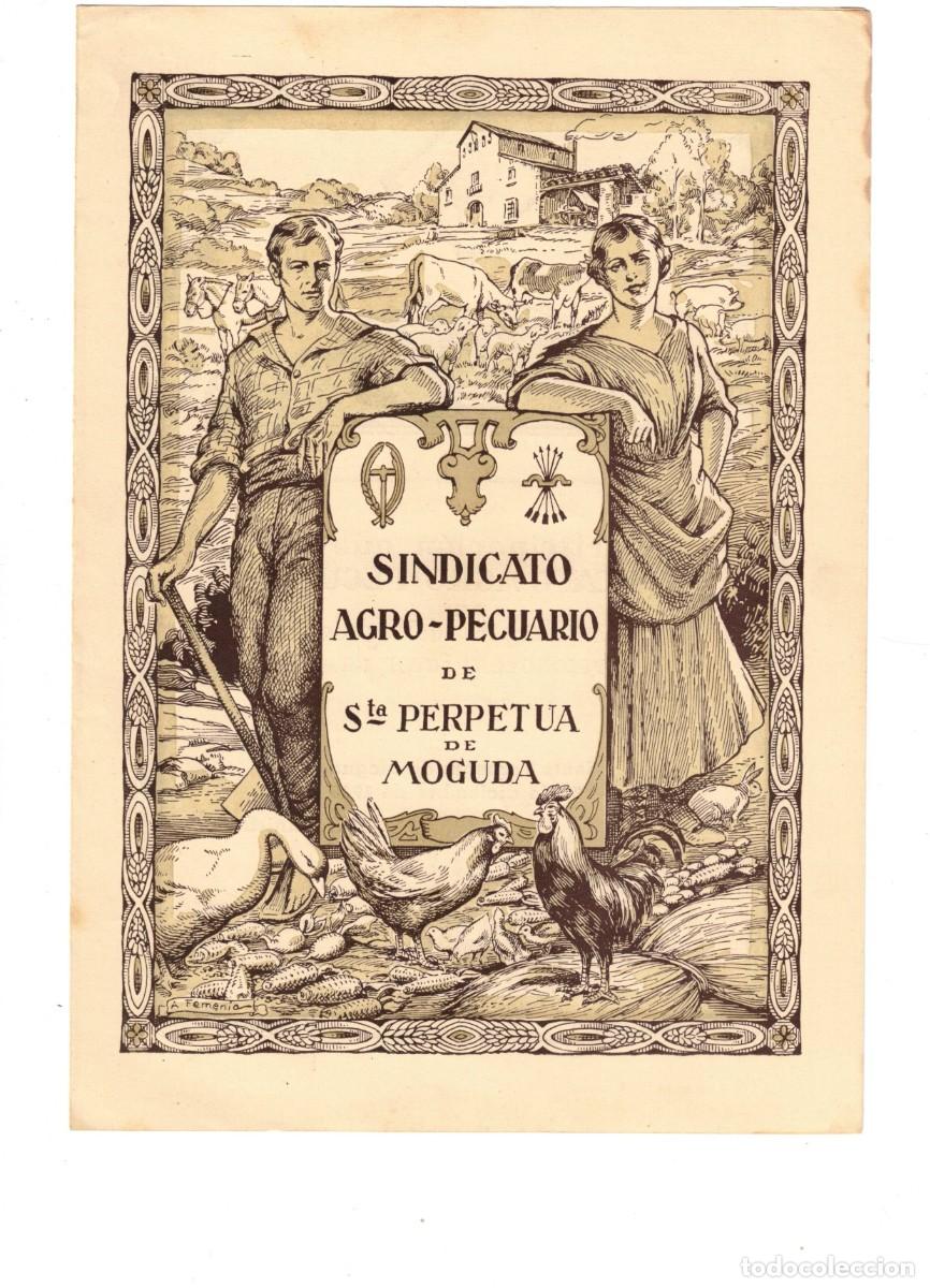 Werbekataloge: SINDICATO AGRO-PECUARIO SANTA PERPETUA DE MOGUDA 1940