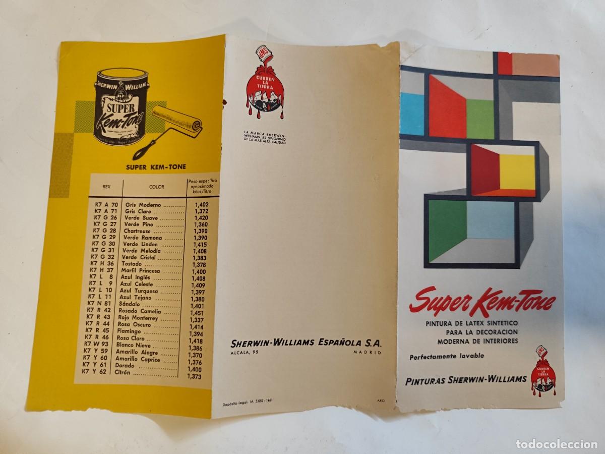 Cataloghi pubblicitari: Muestrario de pinturas de Super Kem-Tone de Sherwin - Williams espa&ntilde;ola S. A. MADRID. A&Ntilde;O 1961
