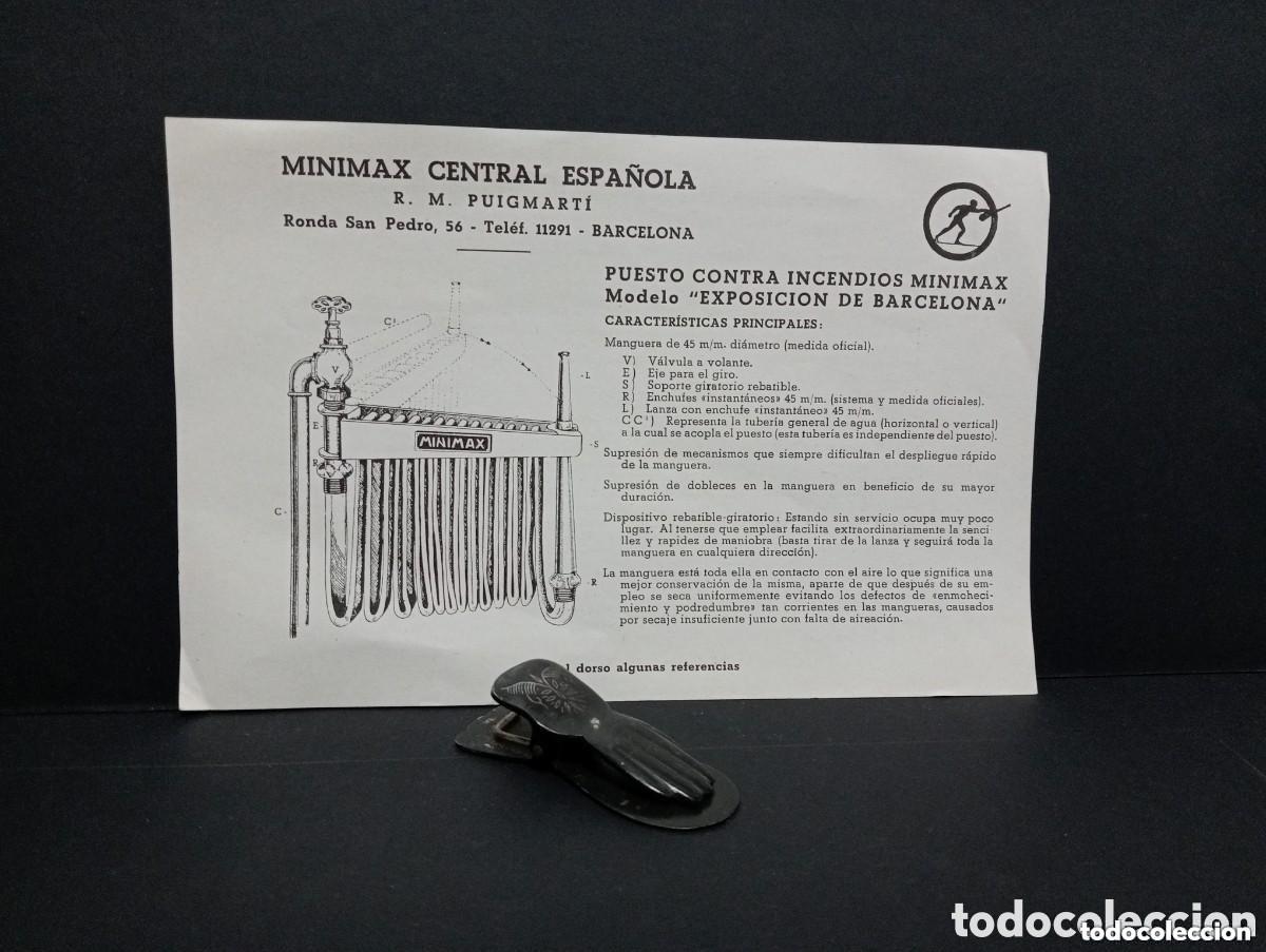 Catalogues publicitaires: Minimax Central Espa&ntilde;ola. Modelo &rdquo;Exposici&oacute;n de Barcelona&rdquo; & Referencias de instalaciones efectuadas