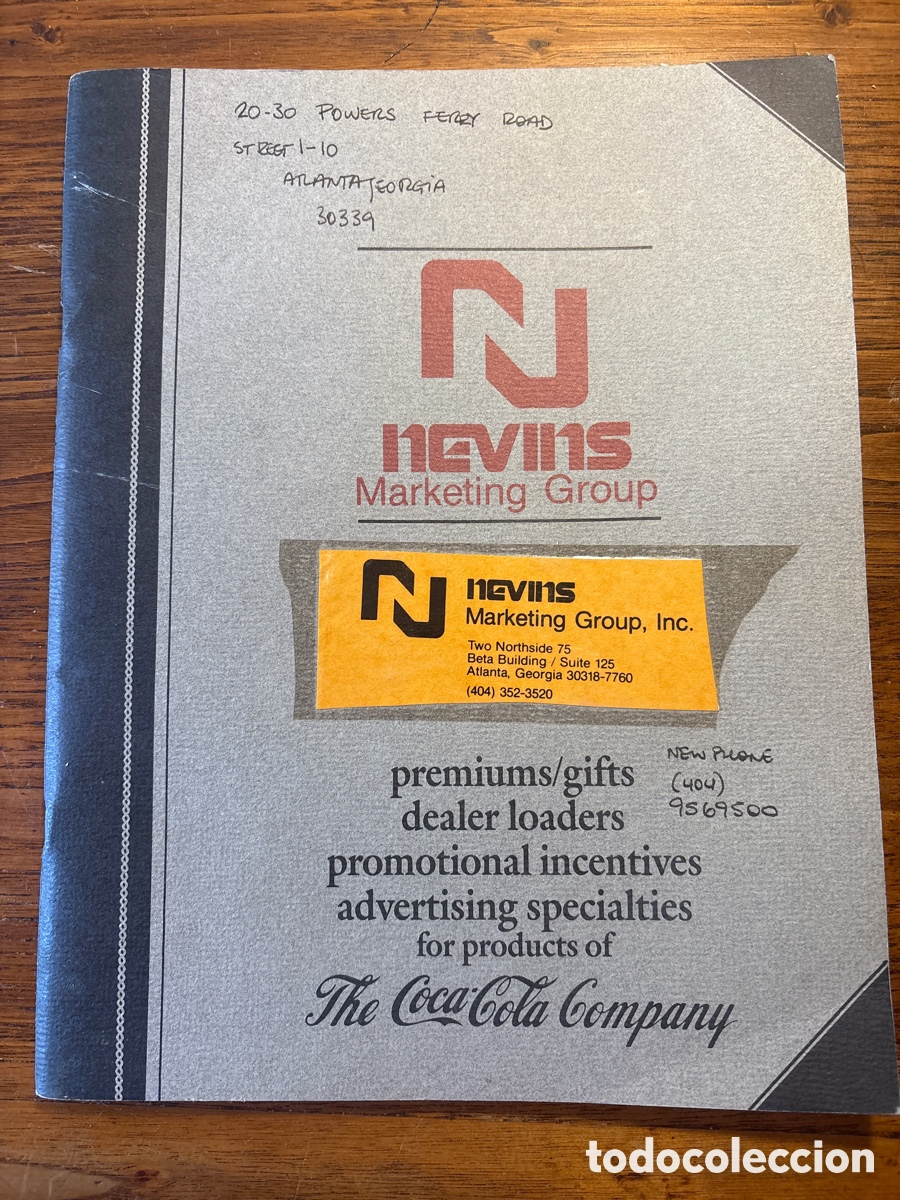 Catalogues publicitaires: CAT&Aacute;LOGO DE REGALOS Y PUEZAS MERCHANDISING COCACOLA COCA COLA 1986 NEVINS MARKETING GROUP ATLANTA