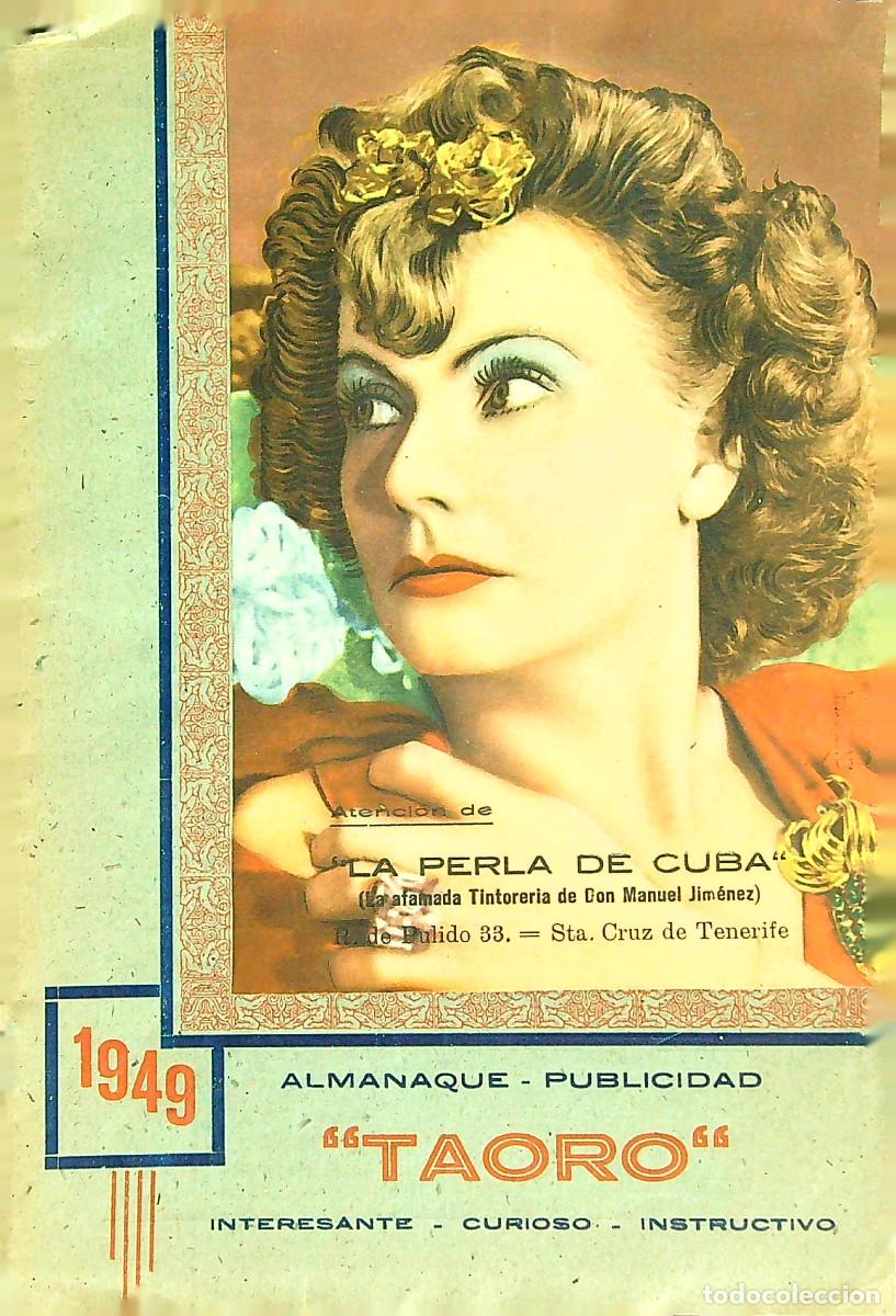 Catalogues publicitaires: ALMANAQUE 1949 PUBLICIDAD - &rdquo;TAORO&rdquo; - TENERIFE - CANARIAS