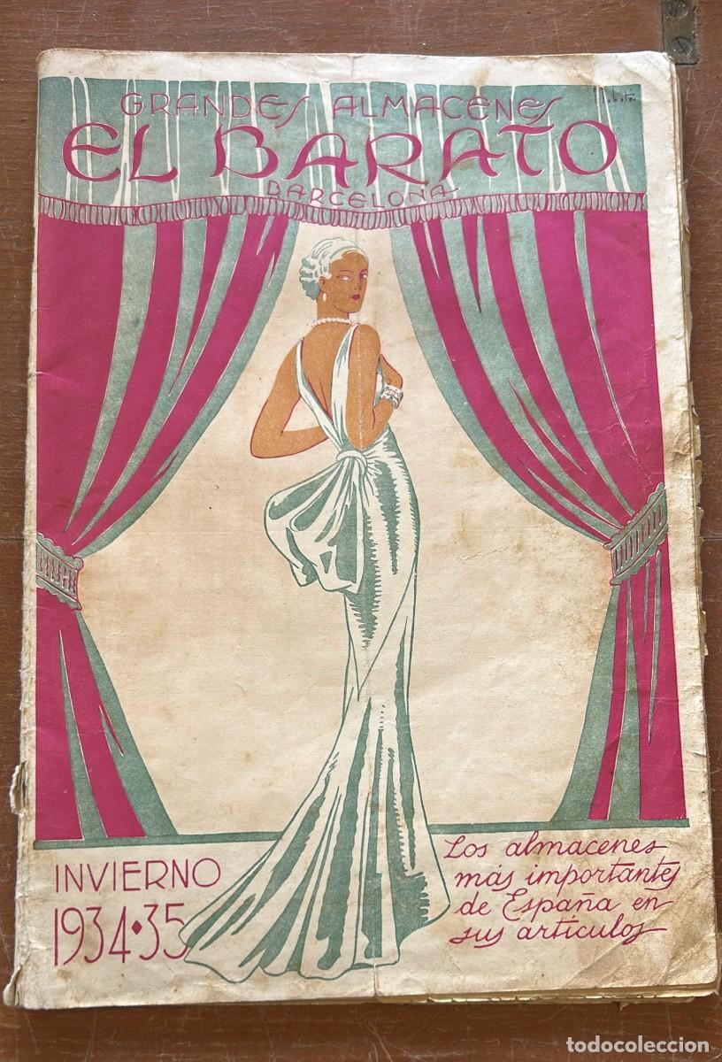 Cat&aacute;logos publicitarios: CATALOGO O REVISTA DE LOS GRANDES ALMACENES EL BARATO DE BARCELONA INVIERNO 1934