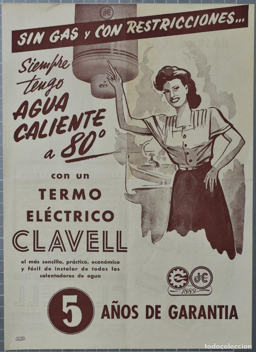 Cataloghi pubblicitari: Folleto publicidad Termo El&eacute;ctrico Clavell, Suministros y Material El&eacute;ctrico. Barcelona. 30 x 22 cm.