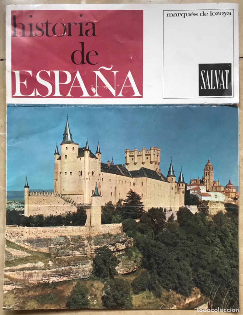 Cat&aacute;logos publicitarios: Folleto publicitario - A&Ntilde;OS 70 - HISTORIA DE ESPA&Ntilde;A del Marqu&eacute;s de Lozoya - ED. SALVAT