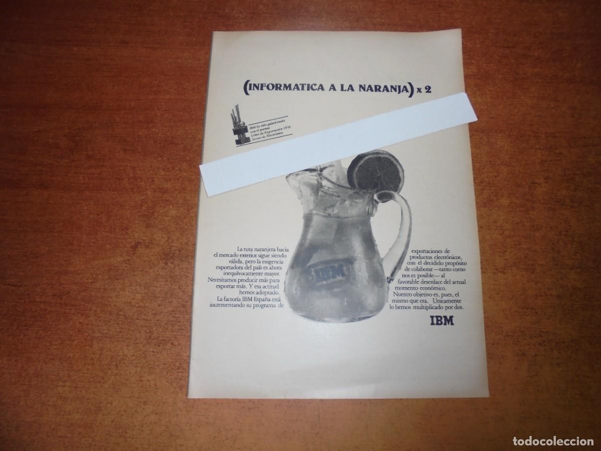 Catalogues publicitaires: PUBLICIDAD 1977: IBM, INFORM&Aacute;TICA A LA NARANJA.