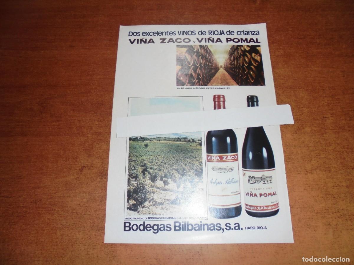 Catalogues publicitaires: PUBLICIDAD 1977: BODEGAS BILBAINAS S.A.A VI&Ntilde;A ZACO. VI&Ntilde;A POMAL.