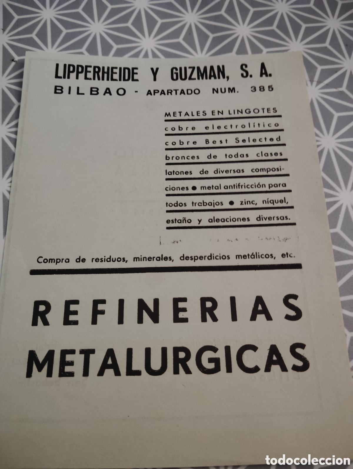 Cat&aacute;logos publicit&aacute;rios: LIPPERHEIDE Y GUZMAN. BILBAO. A&Ntilde;OS 40