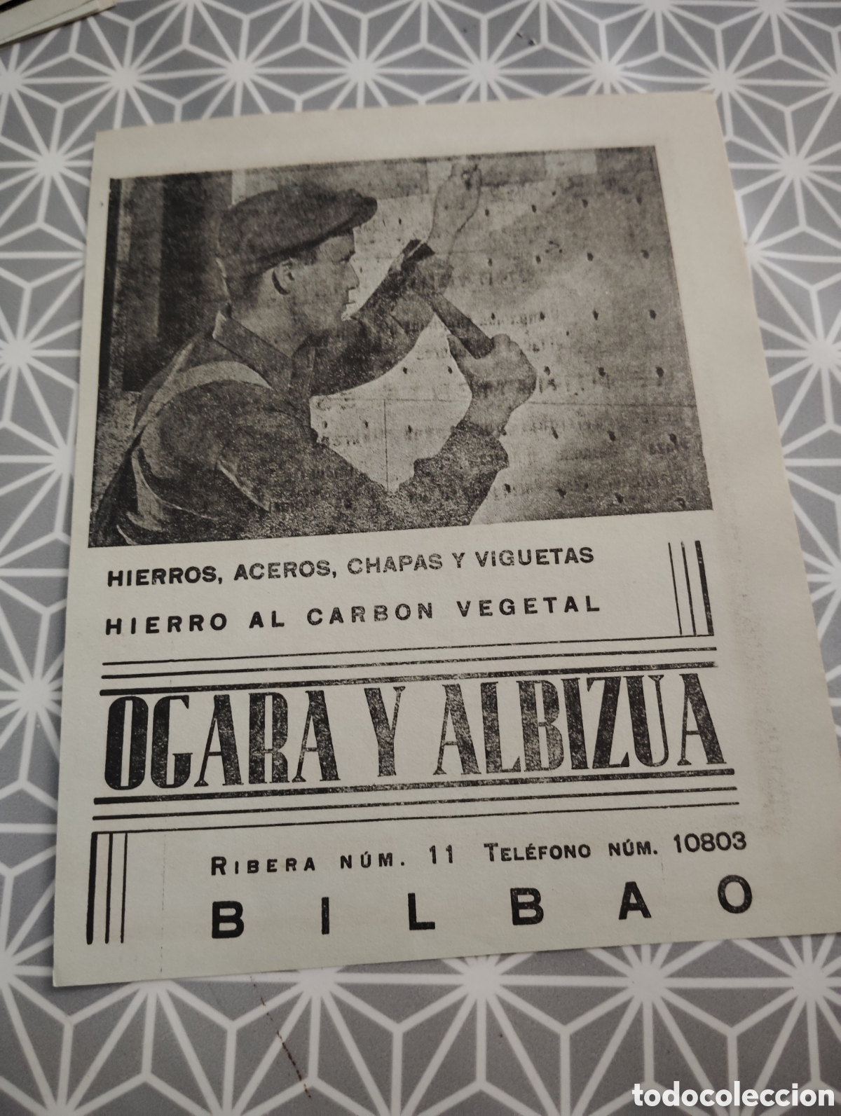 Cat&aacute;logos publicit&aacute;rios: OGARA Y ALBIZUA. HIERROS, ACEROS, VIGUETAS, ... BILBAO. A&Ntilde;OS 40