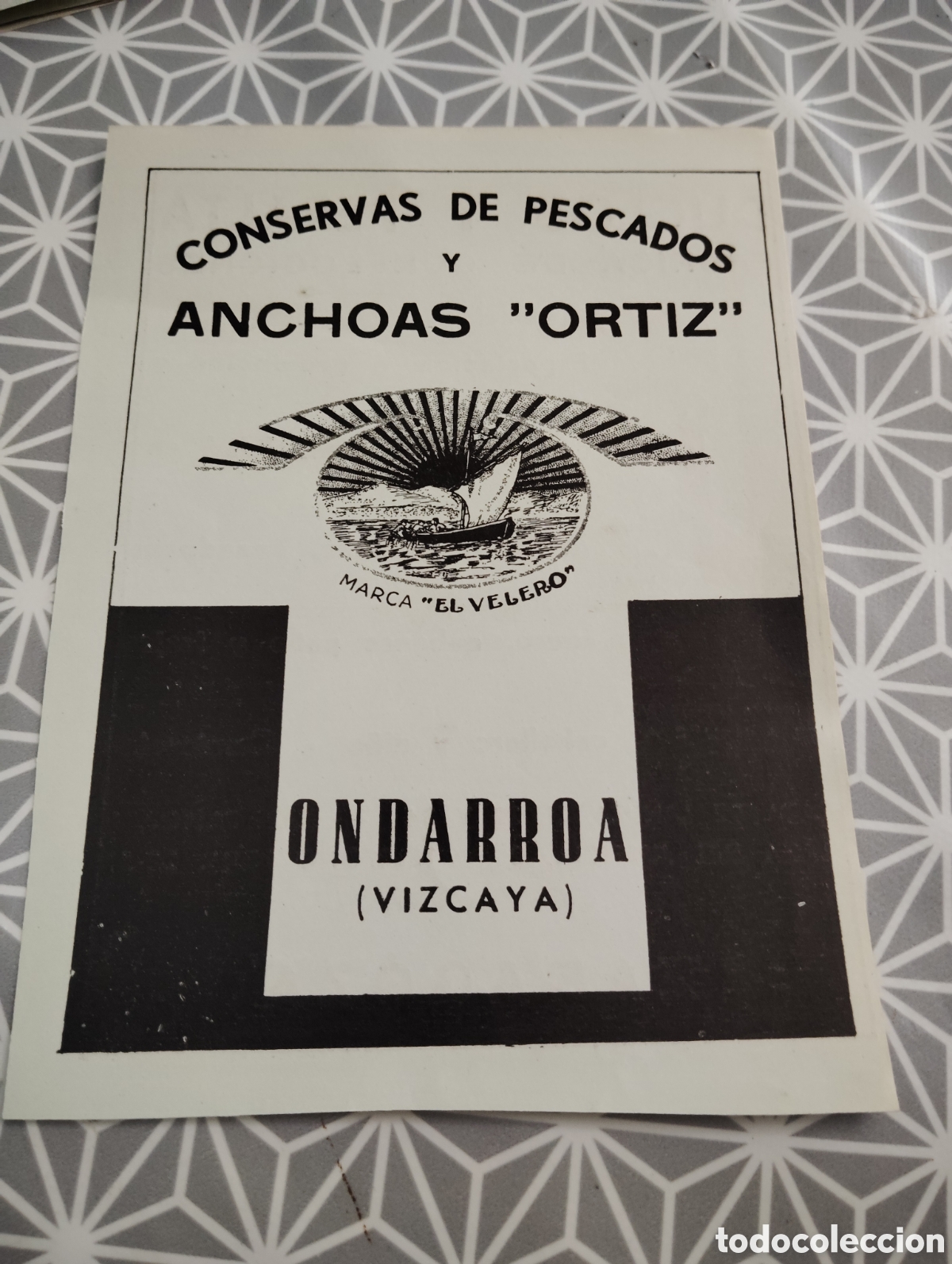 Cat&aacute;logos publicit&aacute;rios: ANCHOAS ORTIZ. ONDARROA. A&Ntilde;OS 40