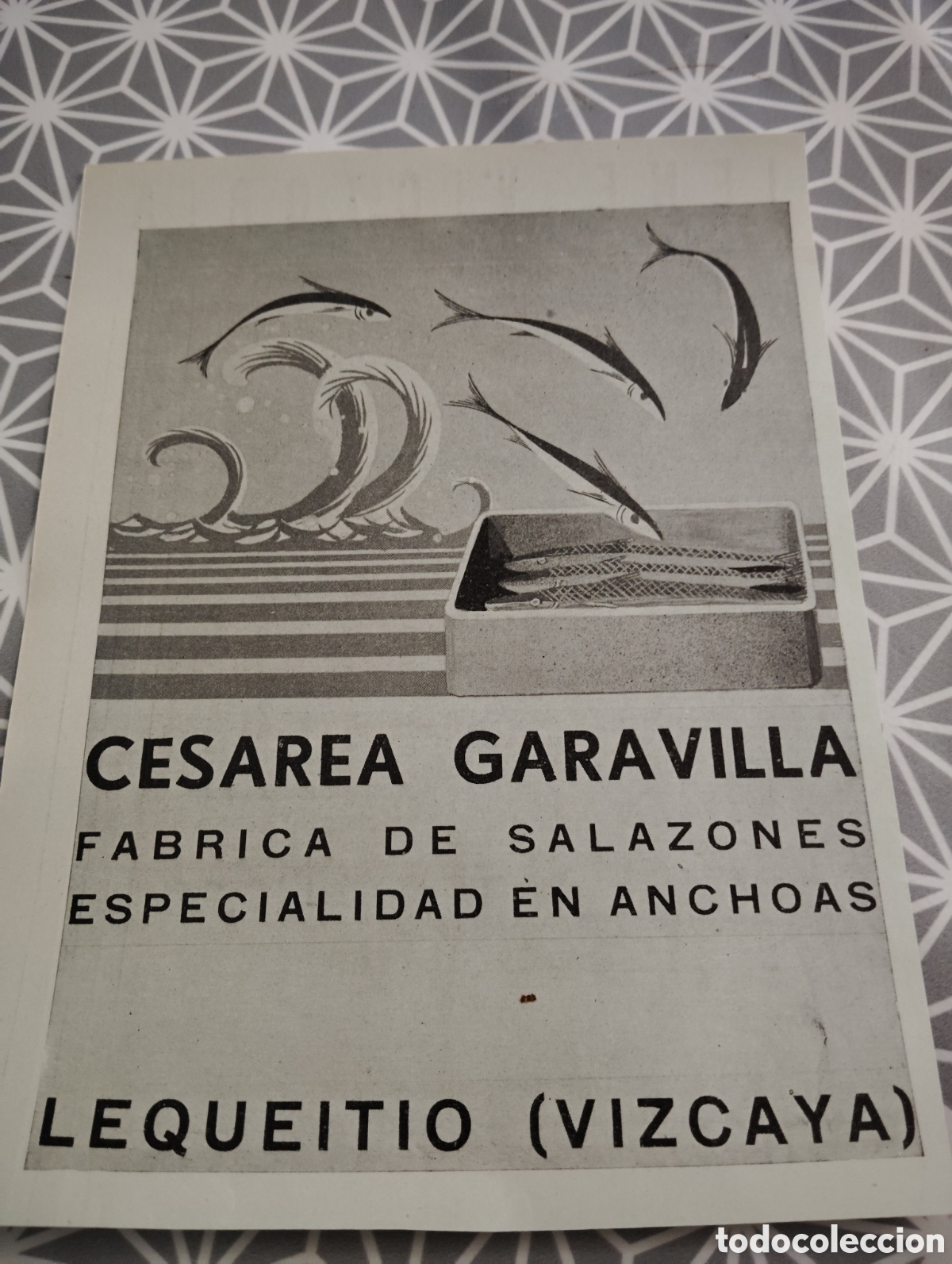 Cat&aacute;logos publicit&aacute;rios: CESAREA GARAVILLA. SALAZONES Y ANCHOAS. LEQUEITIO. A&Ntilde;OS 40