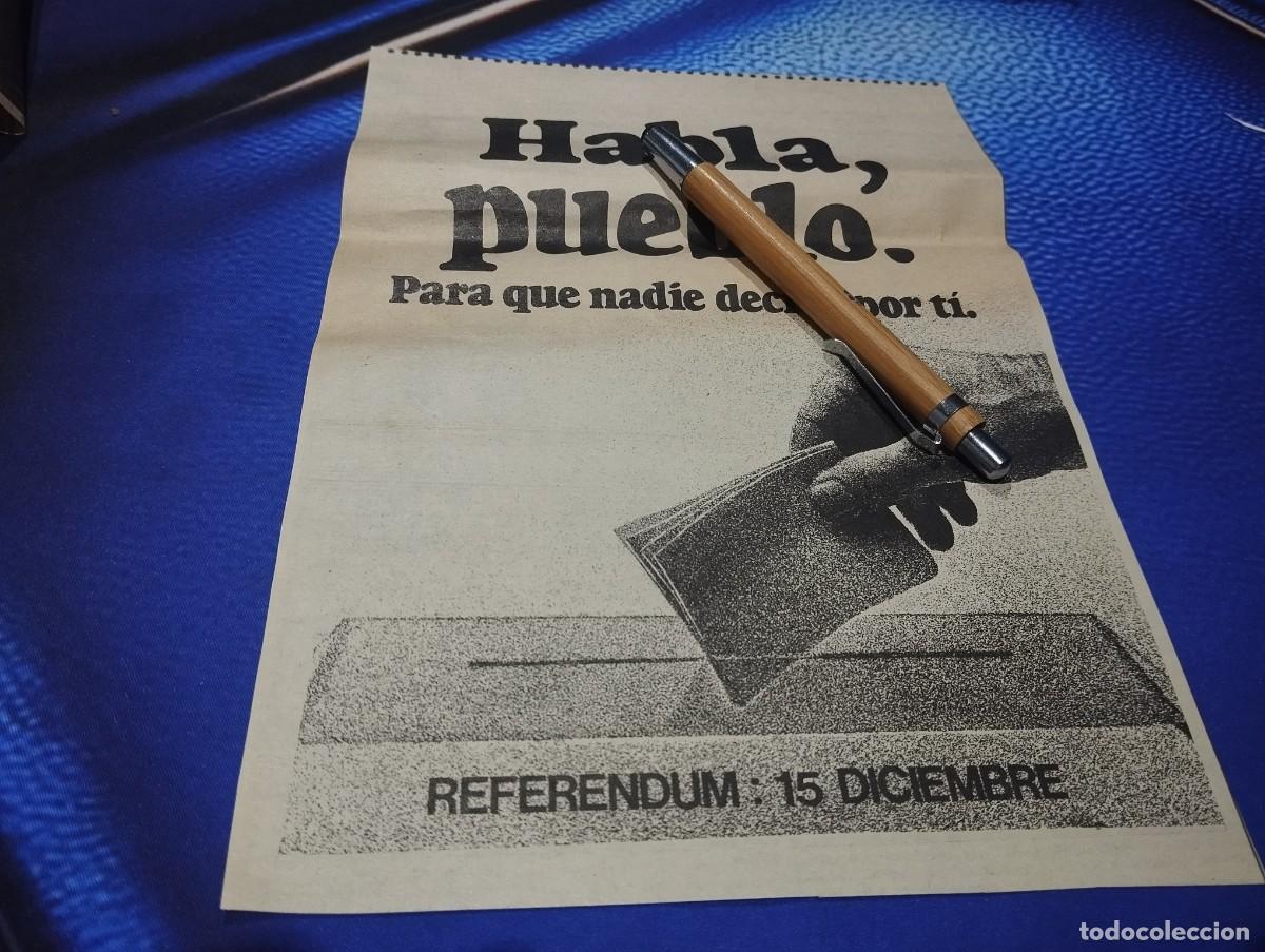 Cat&aacute;logos publicit&aacute;rios: Recorte Publicidad Refer&eacute;ndum Reforma Democr&aacute;tica 1976. Triunfo. Transici&oacute;n. Anuncio. Pol&iacute;tica