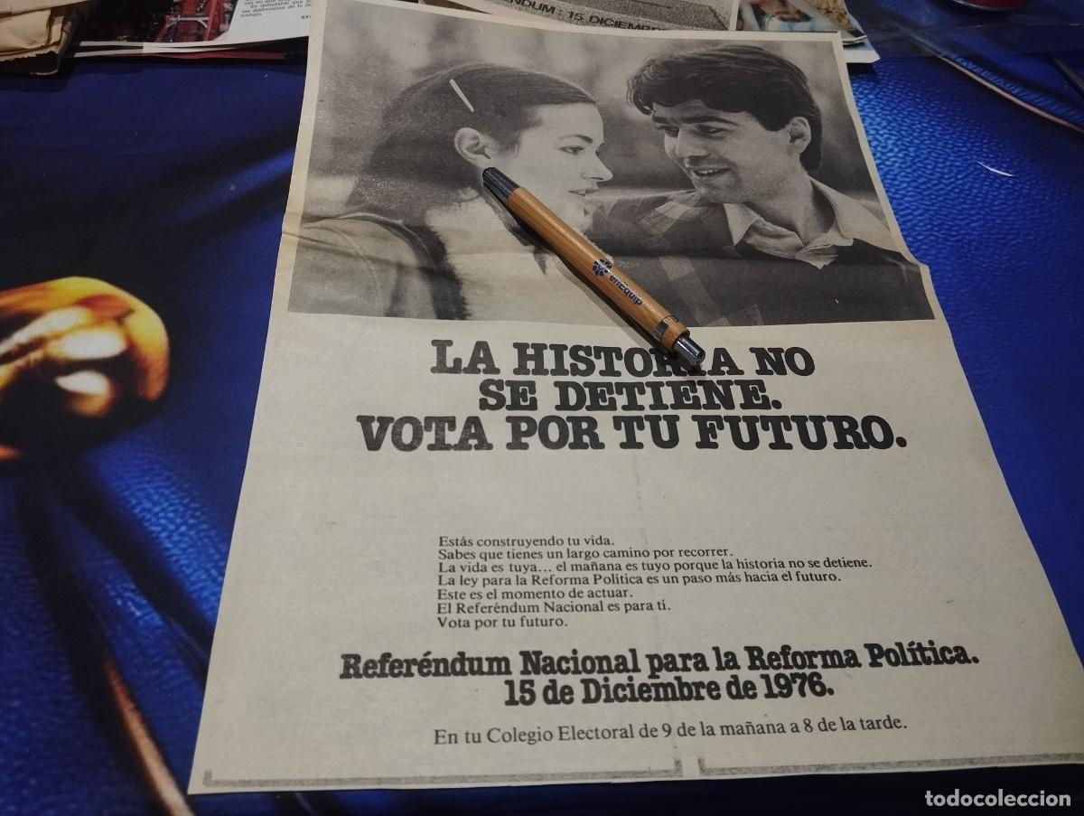 Cat&aacute;logos publicit&aacute;rios: Recorte Publicidad Refer&eacute;ndum Reforma Democr&aacute;tica 1976. Triunfo. Transici&oacute;n. Anuncio. Pol&iacute;tica