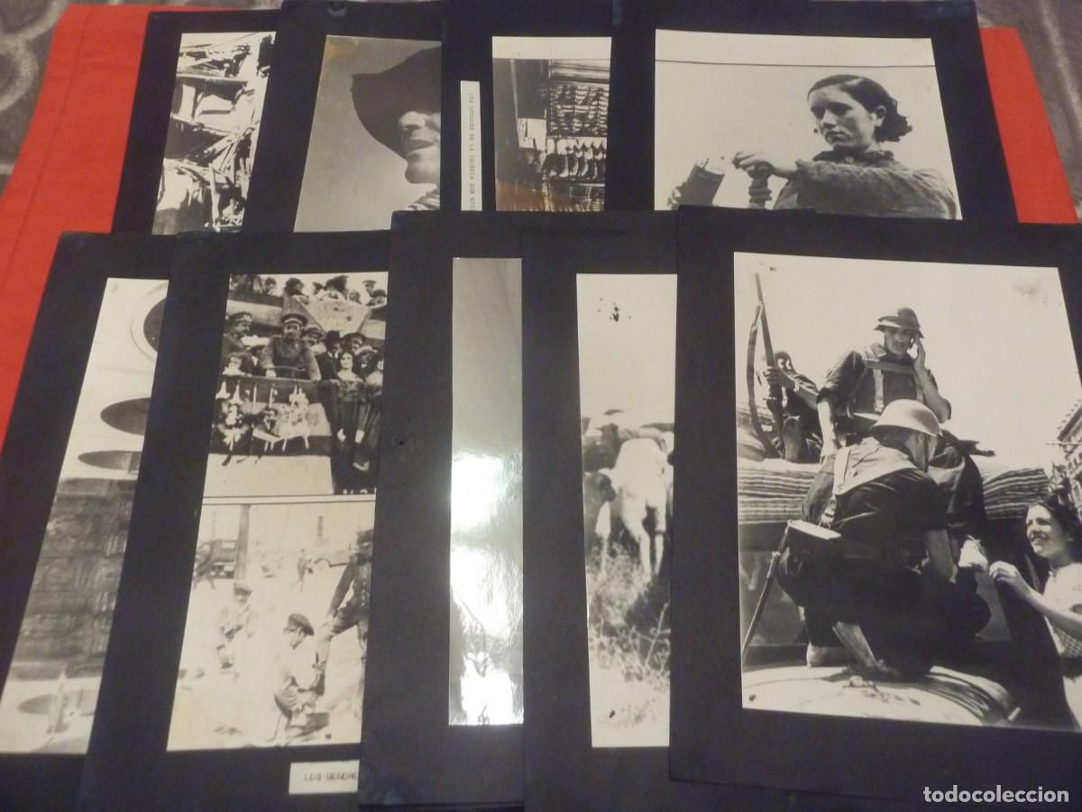 Cat&aacute;logos publicit&aacute;rios: 9 COPIAS DE FOTOGRAFIAS GUERRA CIVIL FRENTE DE TERUEL REALIZADAS DE LOS CLICHES ORIGINALES A&Ntilde;O 70 S