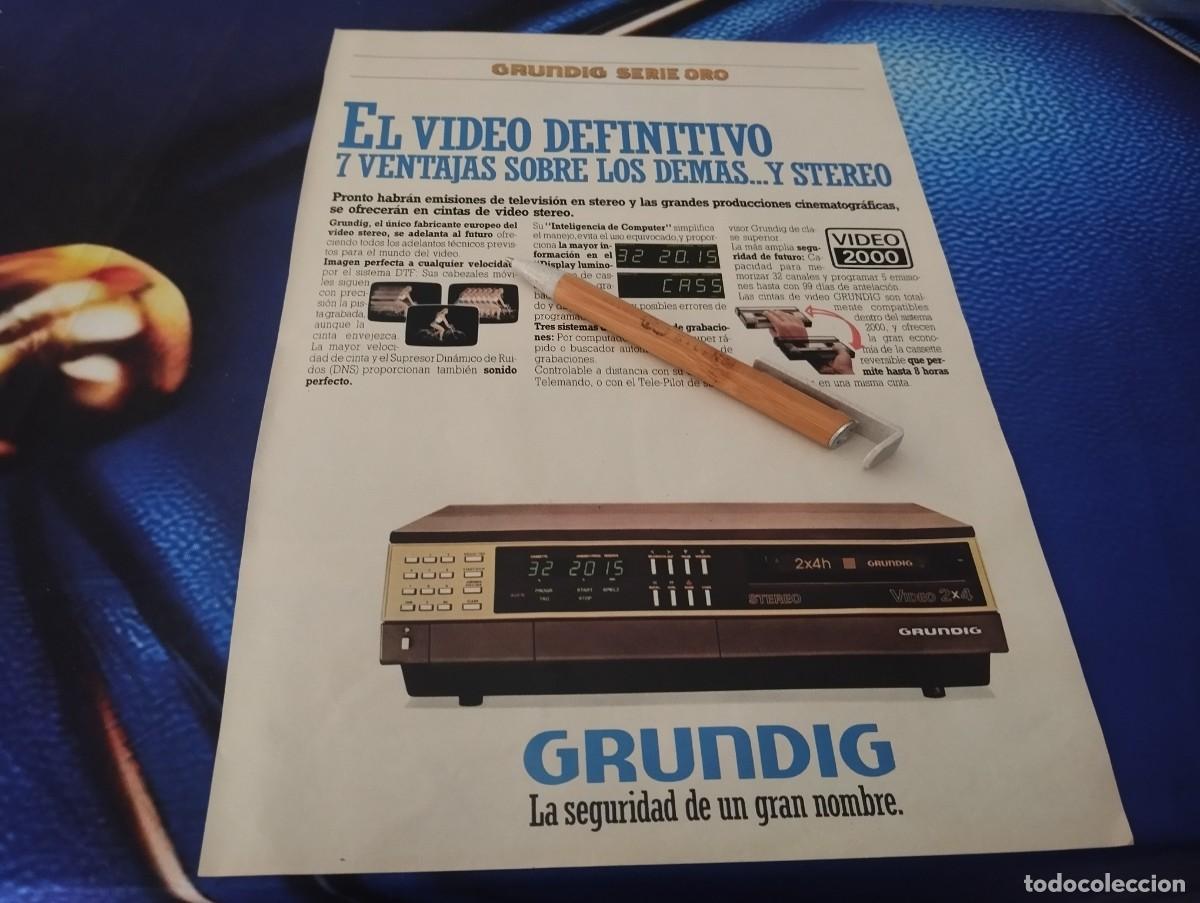 Cat&aacute;logos publicit&aacute;rios: VIDEO 2000 GRUNDIG ANUNCIO PUBLICIDAD REVISTA 1982
