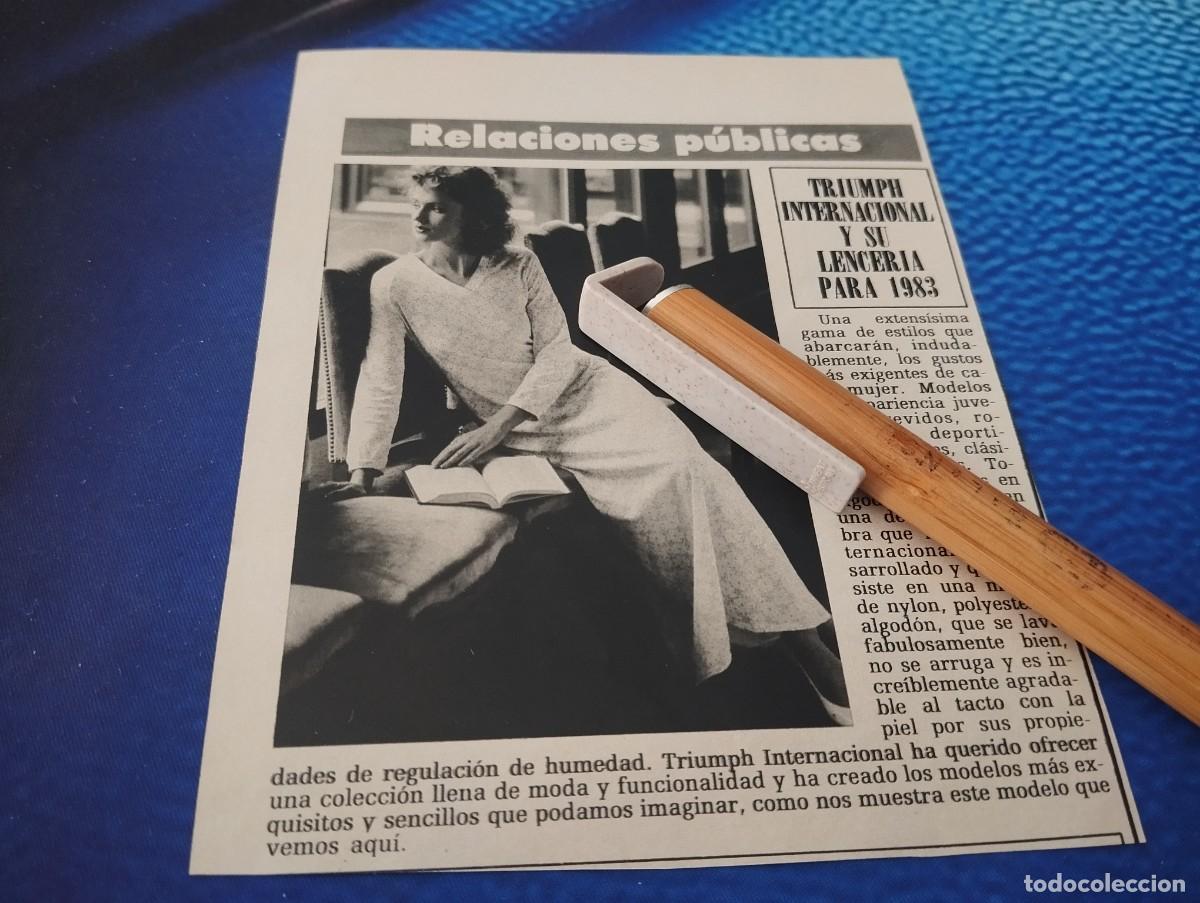 Cat&aacute;logos publicit&aacute;rios: TRIUMPH INTERNACIONAL LENCERIA ROPA INTERIOR INTIMA SEXY MUJER ANUNCIO PUBLICIDAD REVISTA 1982
