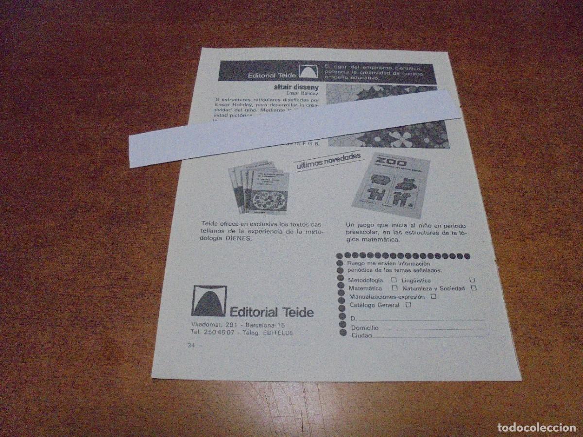 Cat&aacute;logos publicitarios: PUBLICIDAD 1973: ALTAIR DISENNY (ENSOR HOLIDAY), METODOLOG&Iacute;A DIENES, ZOO (EDIT. TEIDE)