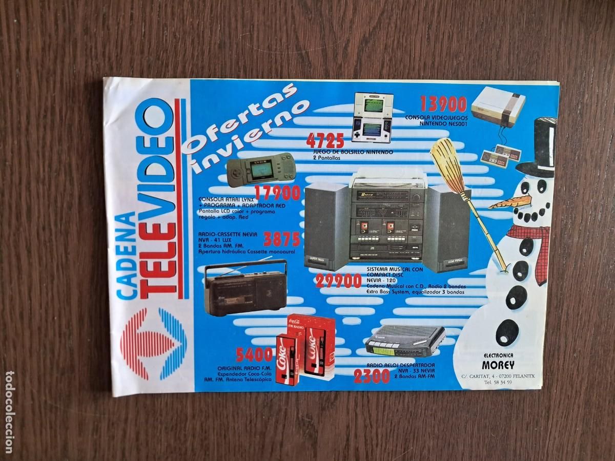 Cat&aacute;logos publicitarios: cat&aacute;logo de productos y ofertas, cadena televideo, tv, video, hi fi, c&aacute;maras de video...a&ntilde;os 90