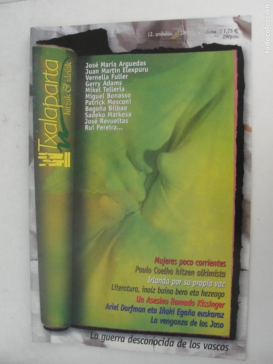 Cat&aacute;logos publicitarios: REVISTA TXALAPARTA 2001 - GERRY ADAMS - UN ASESINO LLAMADO KISSINGER - PAULO COELHO